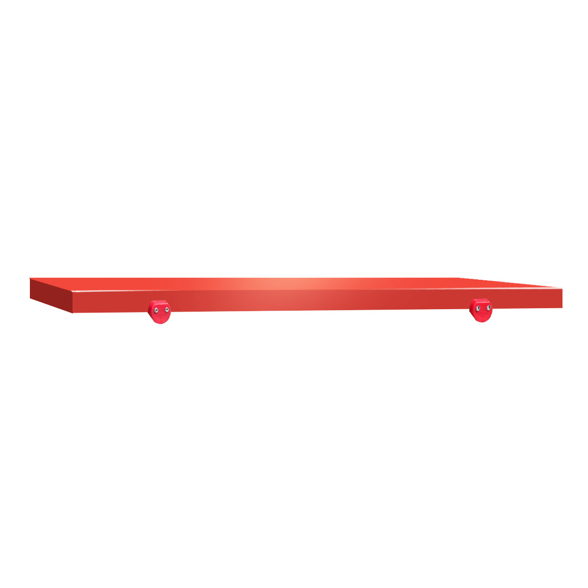 Krájecí deska pro řeznický stůl - 1000x800 mm - Tloušťka: 40 mm - HACCP vyhovuje - PE 500 (HDPE) - červená - se 4 zátkami - vhodné do myčky
