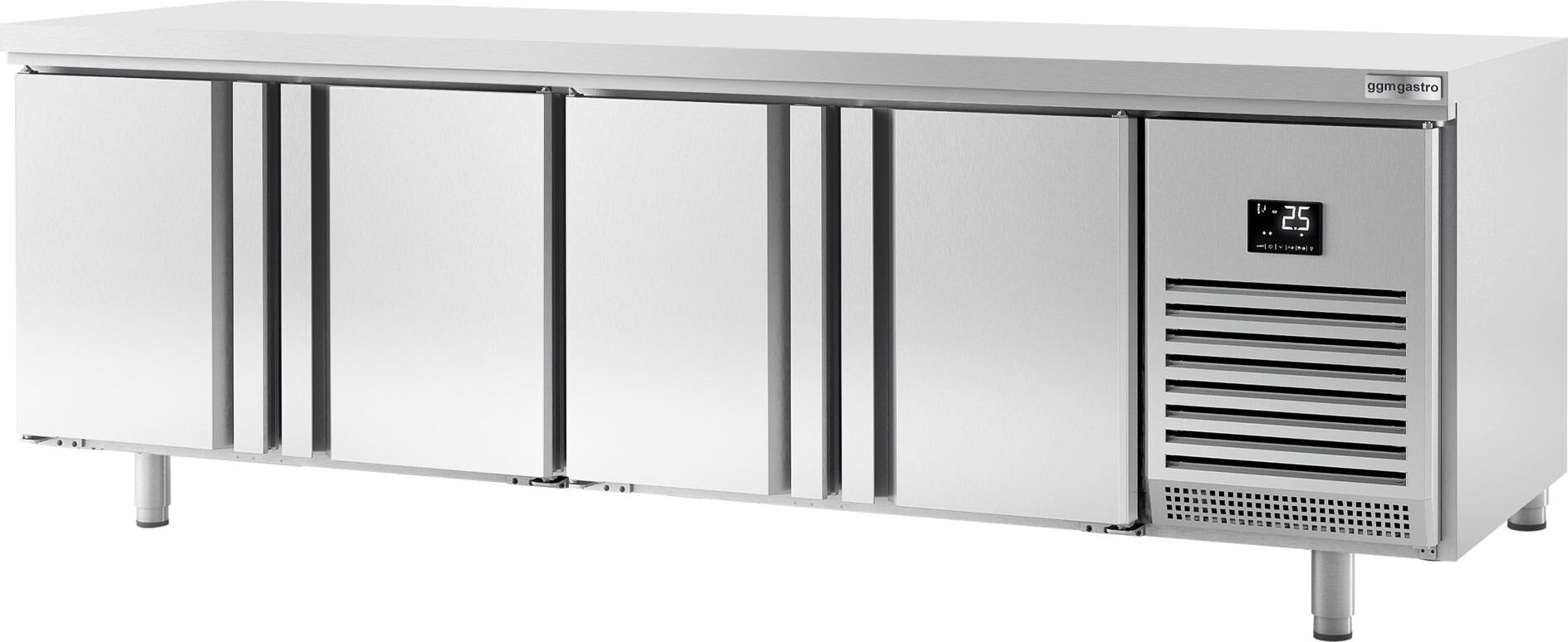 Pekárenský chladicí stůl PREMIUM PLUS - 2752x800 mm - Se 4 dveřmi