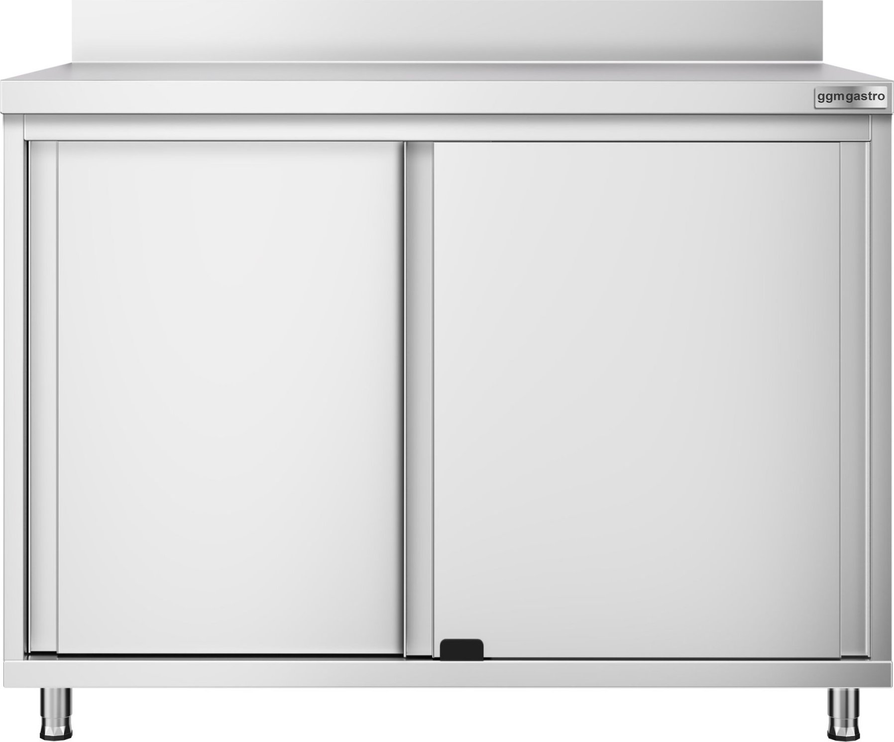 Nerezová pracovní skříňka PREMIUM - 1000x800 mm - S posuvnými dveřmi - Se zadní lištou