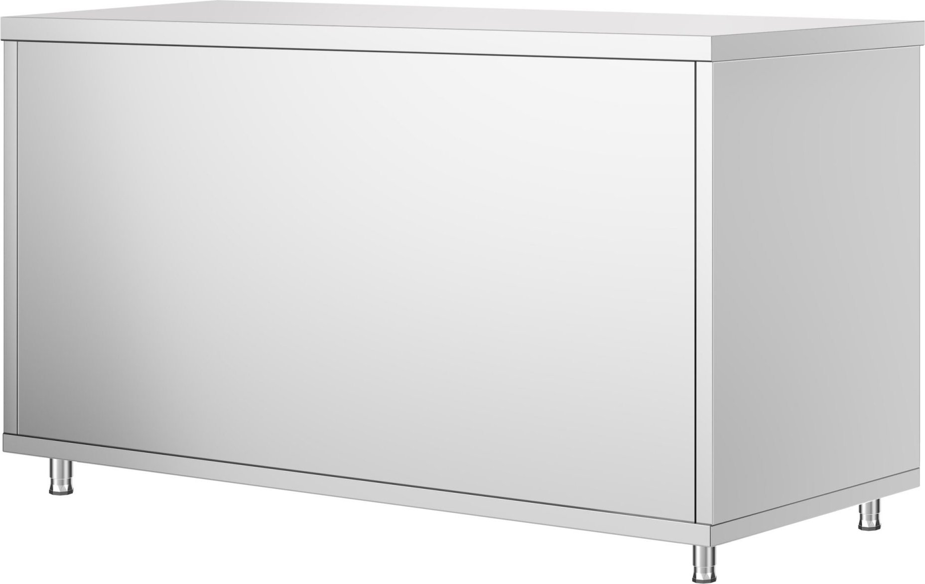 Nerezová pracovní skříňka PREMIUM - 1600x800 mm - s posuvnými dveřmi