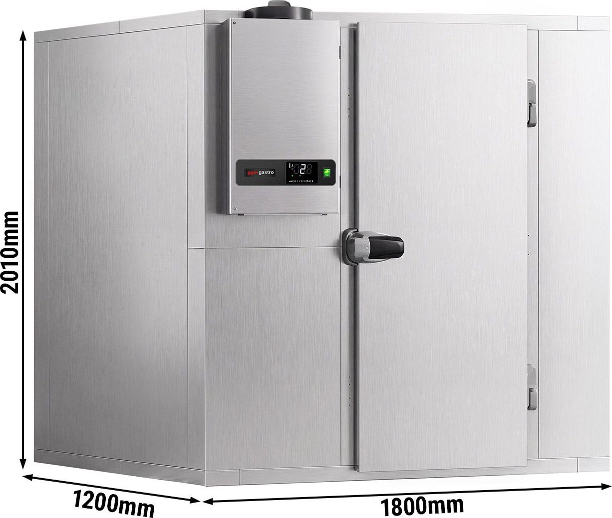 Nerezový chladicí box - 1800x1200 mm - 3,15 m³ - vč. chladicí jednotky