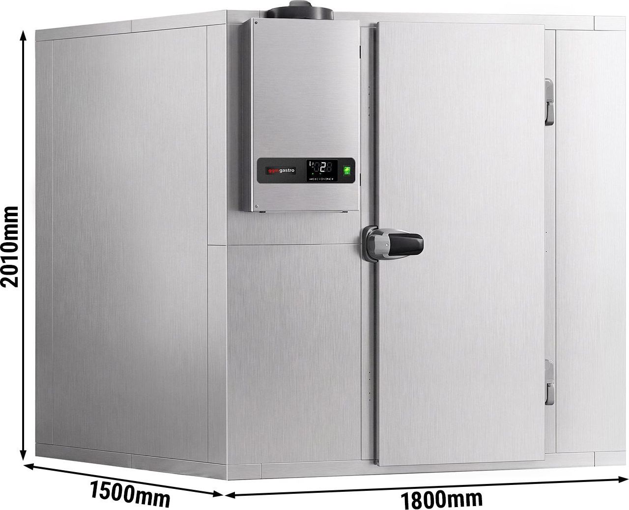 Nerezový chladicí box - 1800x1500 mm - 4,06 m³ - vč. chladicí jednotky