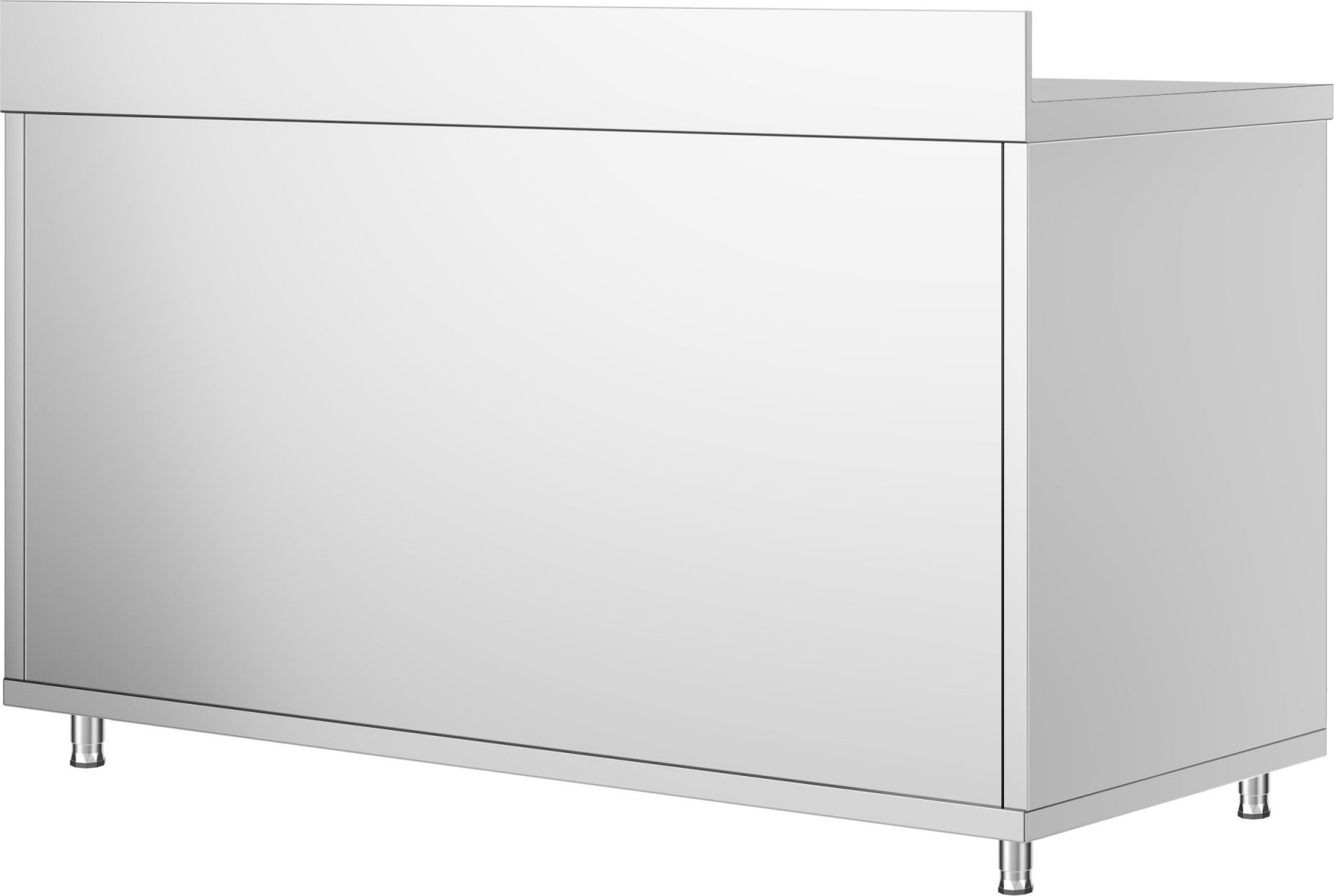 Nerezová pracovní skříňka PREMIUM - 1600x800 mm - s posuvnými dveřmi - se zadní lištou