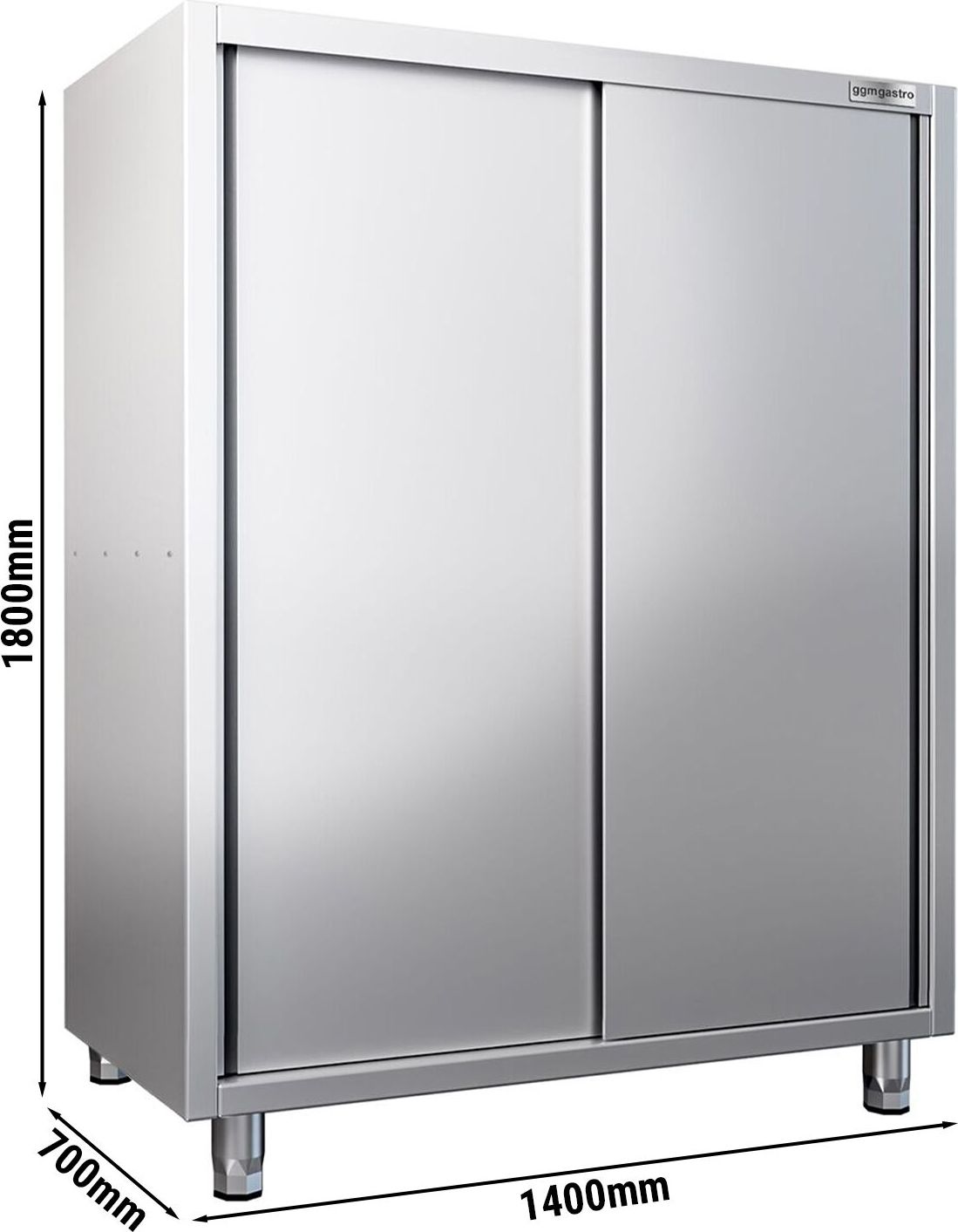 Skříň na nádobí PREMIUM - 1400x700 mm - 2 posuvné dveře - Výška: 1800 mm