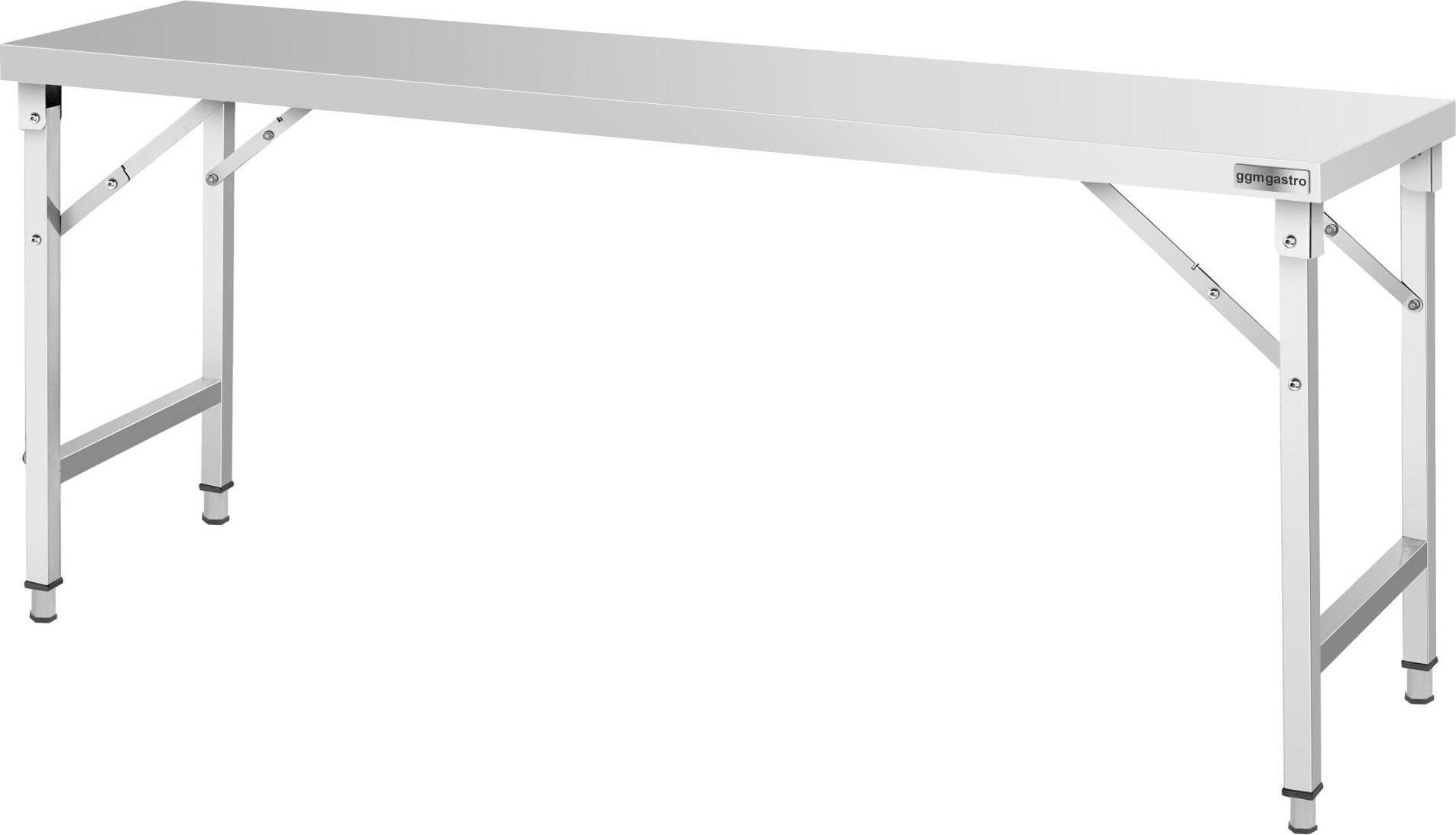 Nerezový pracovní stůl - skládací - 2000x600 mm
