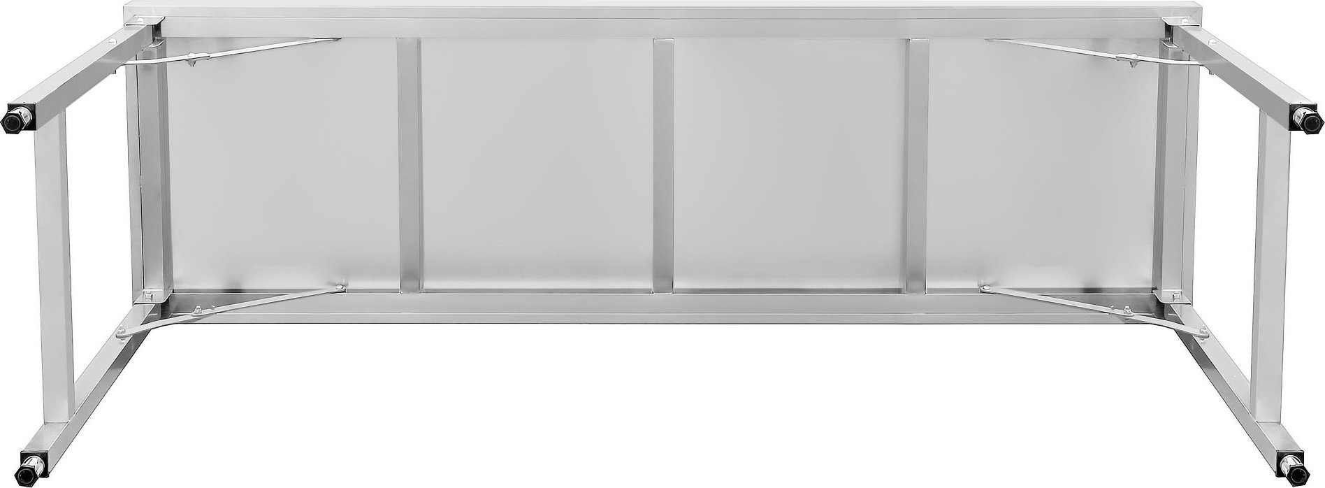 Nerezový pracovní stůl - skládací - 2000x600 mm