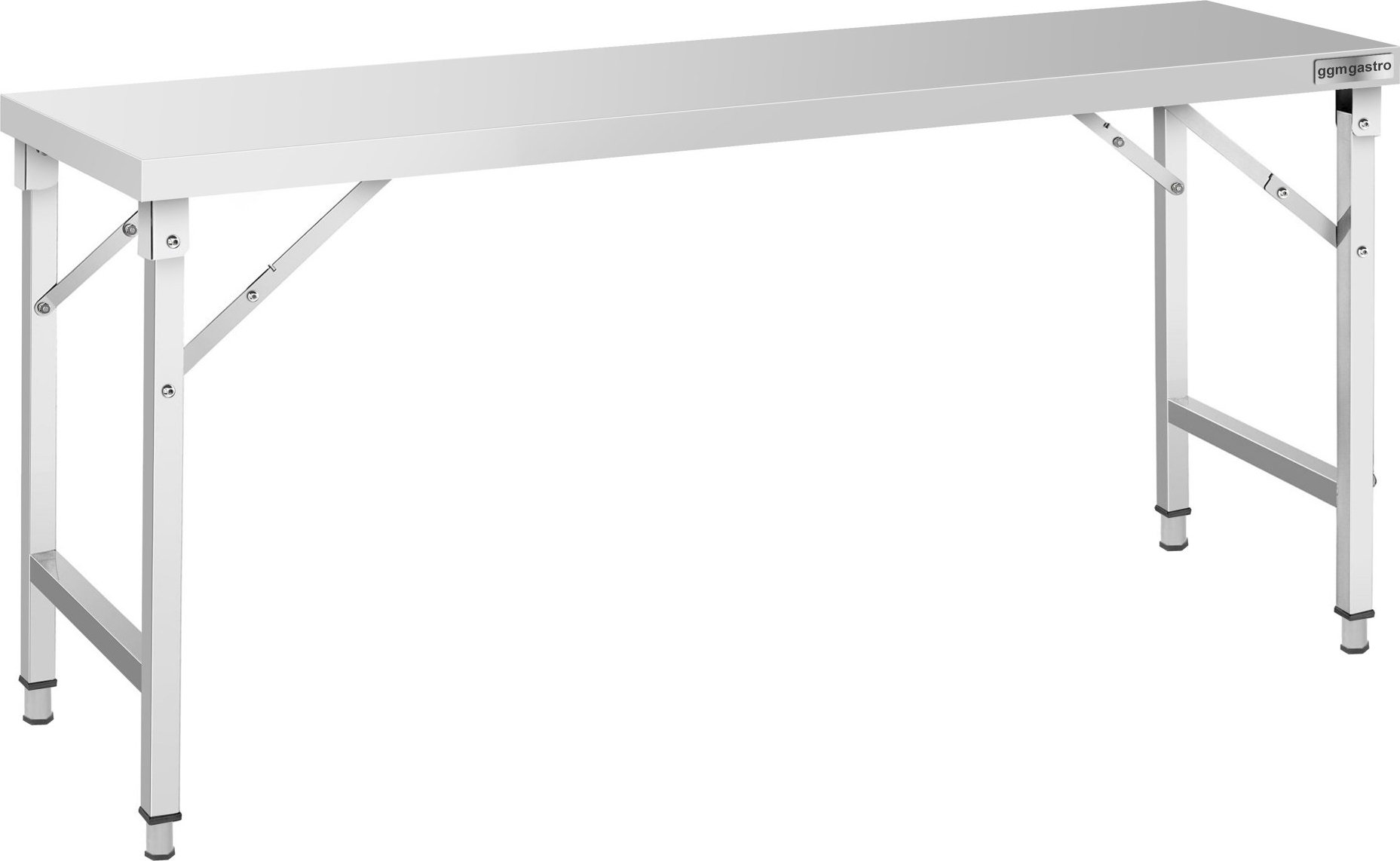 Nerezový pracovní stůl - skládací - 1800x600 mm