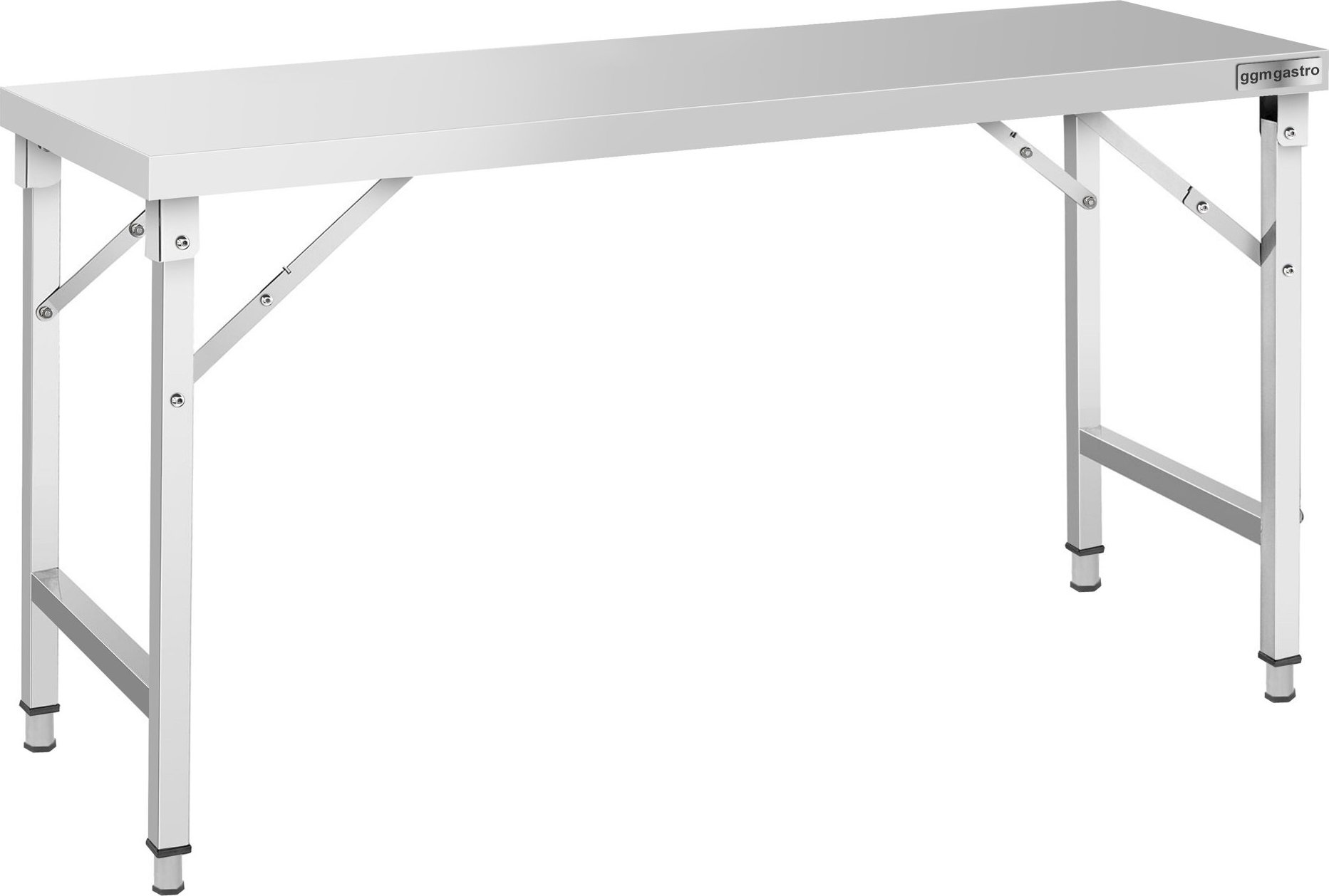 Nerezový pracovní stůl - skládací - 1600x600 mm