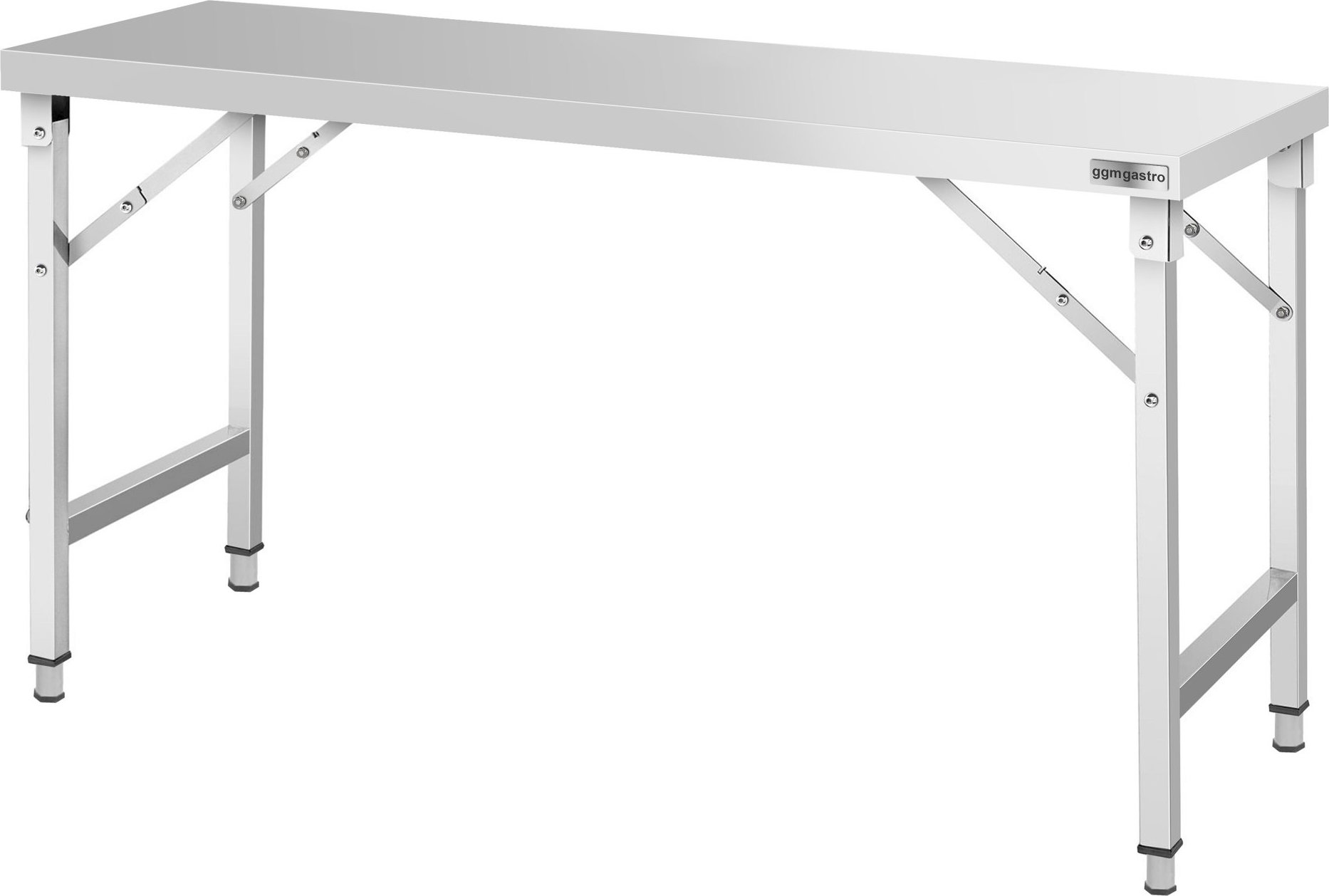 Nerezový pracovní stůl - skládací - 1600x600 mm