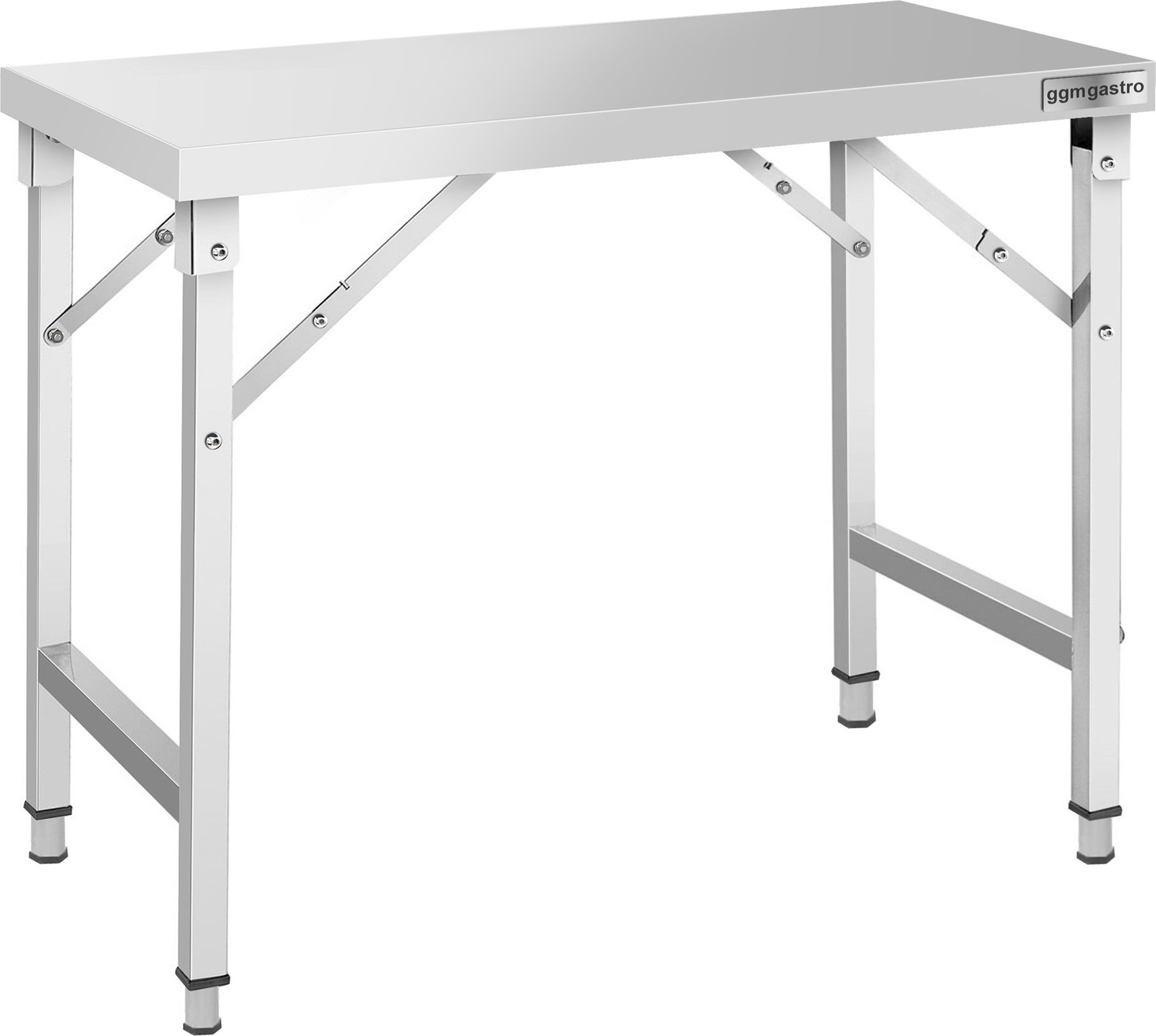 Nerezový pracovní stůl - skládací - 1200x600 mm
