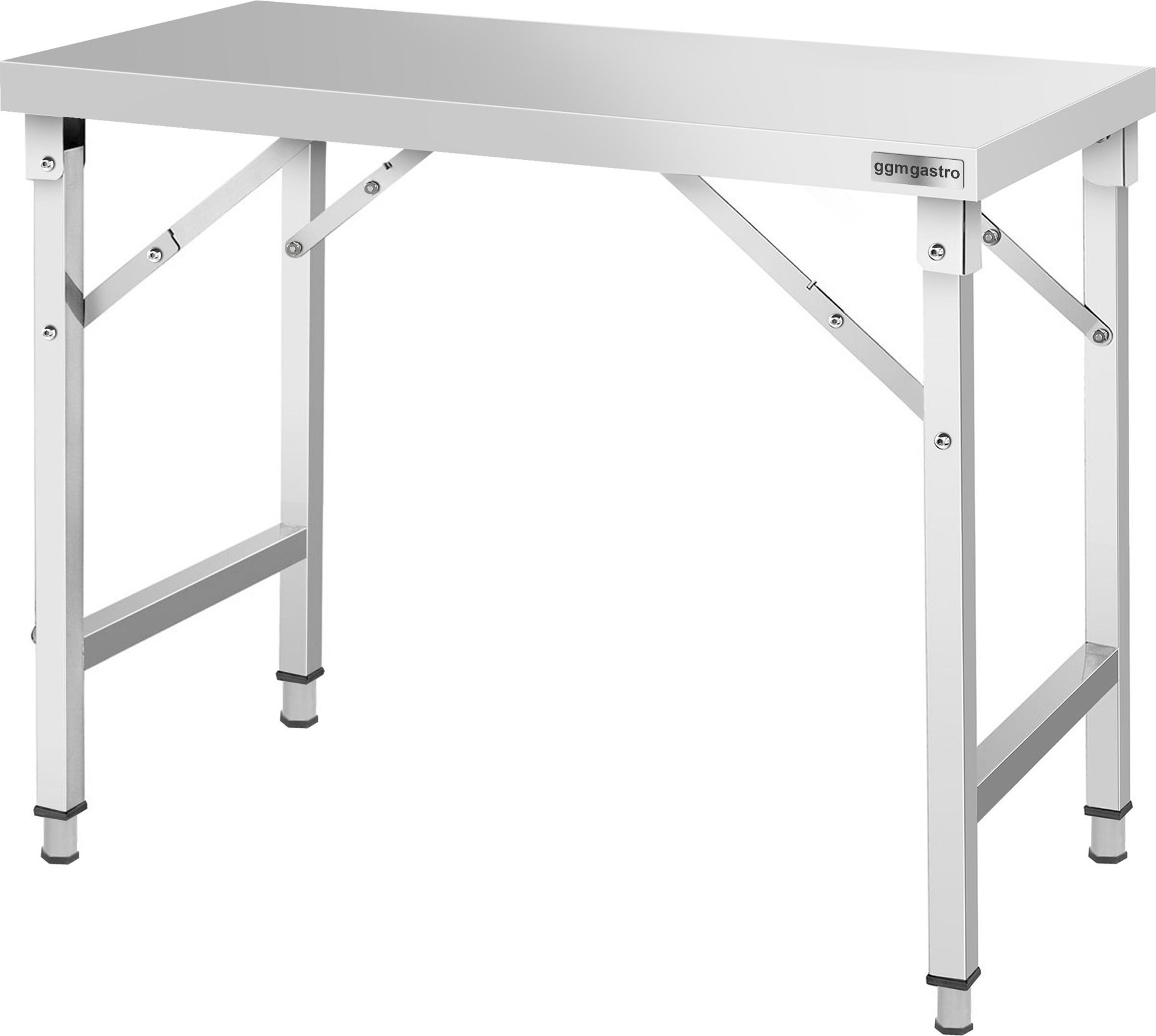 Nerezový pracovní stůl - skládací - 1200x600 mm