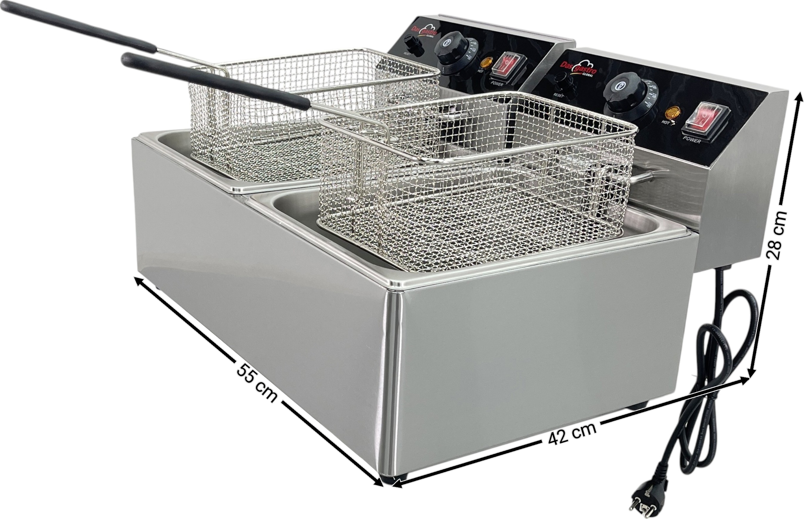 Elektrická fritéza - 2x 6 L
