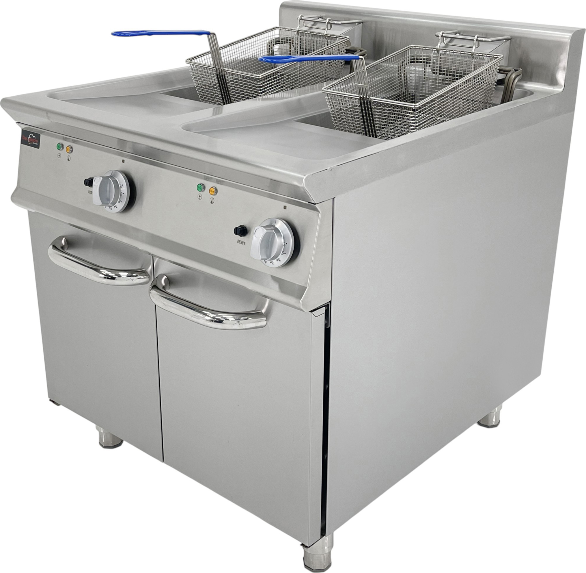 Elektrická fritéza 2×28 l se skříní (dvojitá)