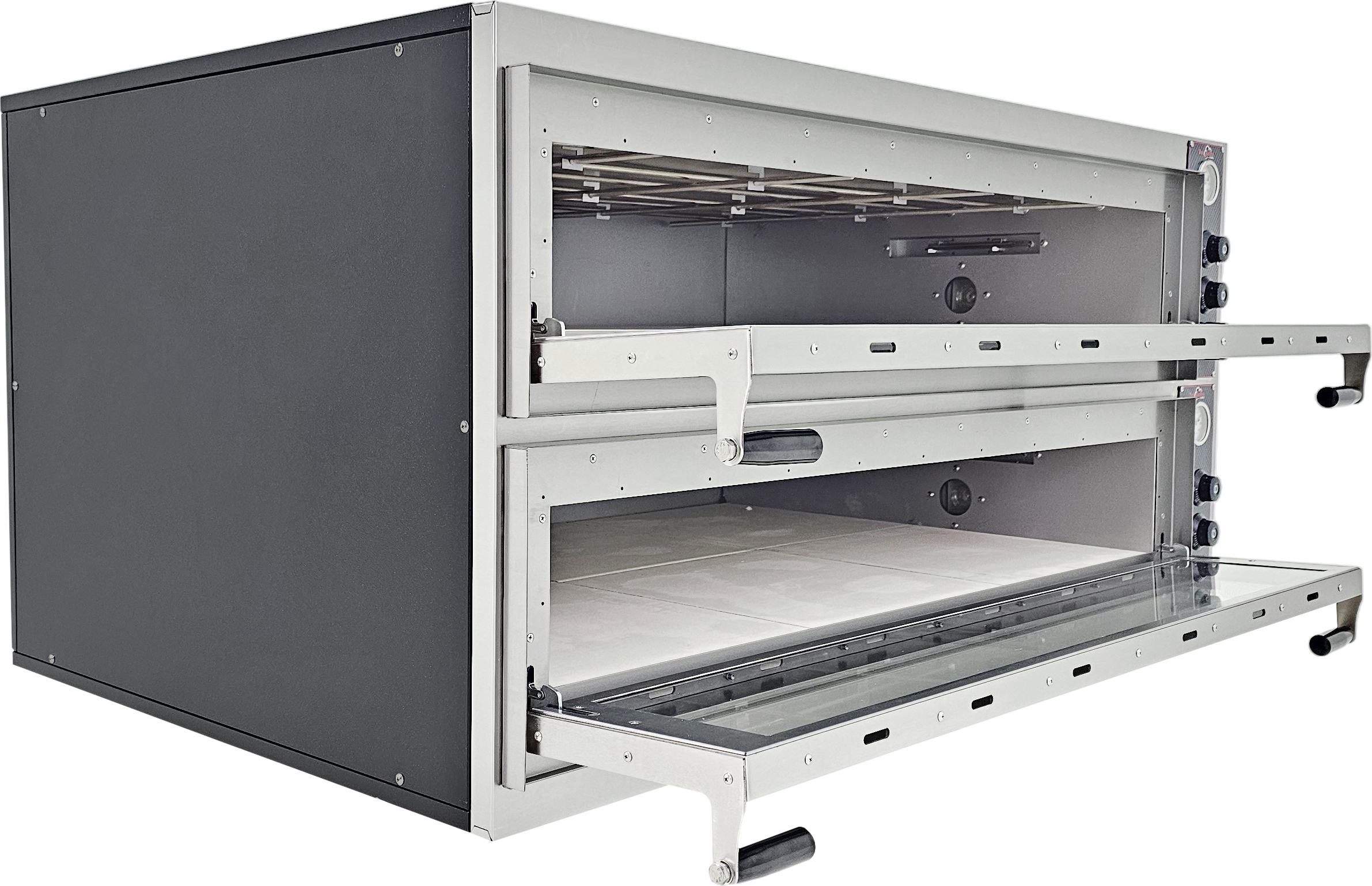 Elektrická pizza pec – dvoupatrová, 20,4 kW, 32 cm pizza, 2× 6 ks