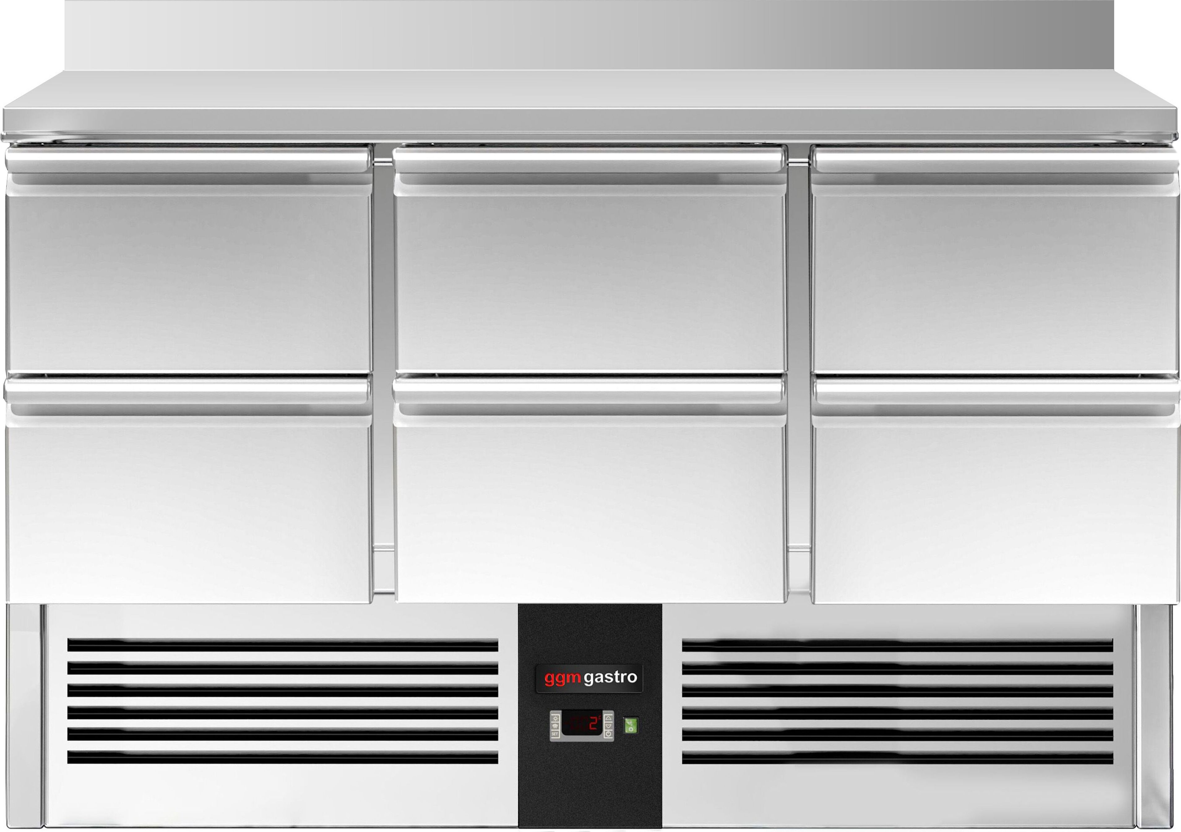 Chladicí stůl PREMIUM - 1365x700 mm - 6 zásuvek - zadní lišta