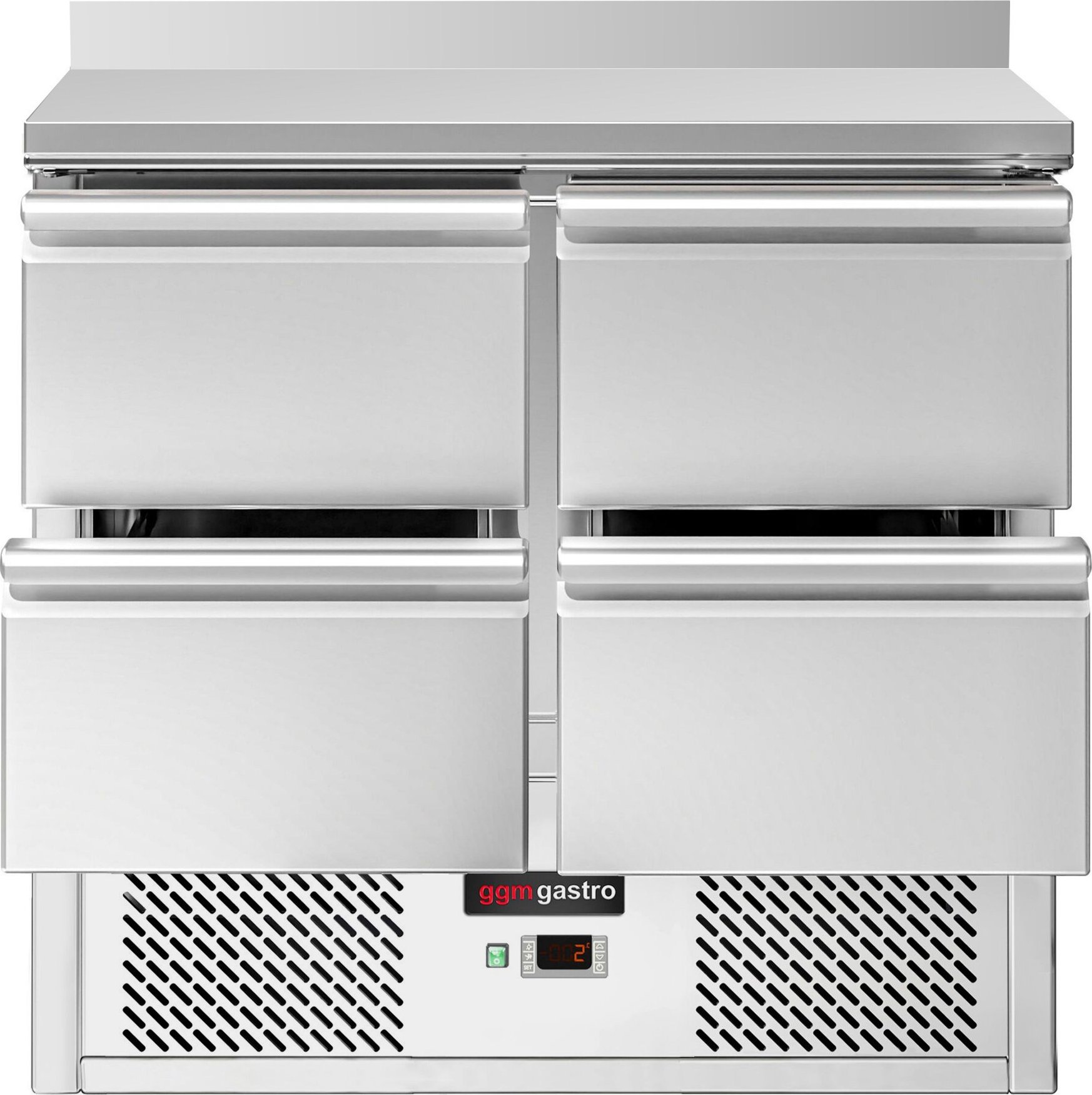 Chladicí stůl ECO - 900 x 700 mm - se 4 zásuvkami - zadní lištou