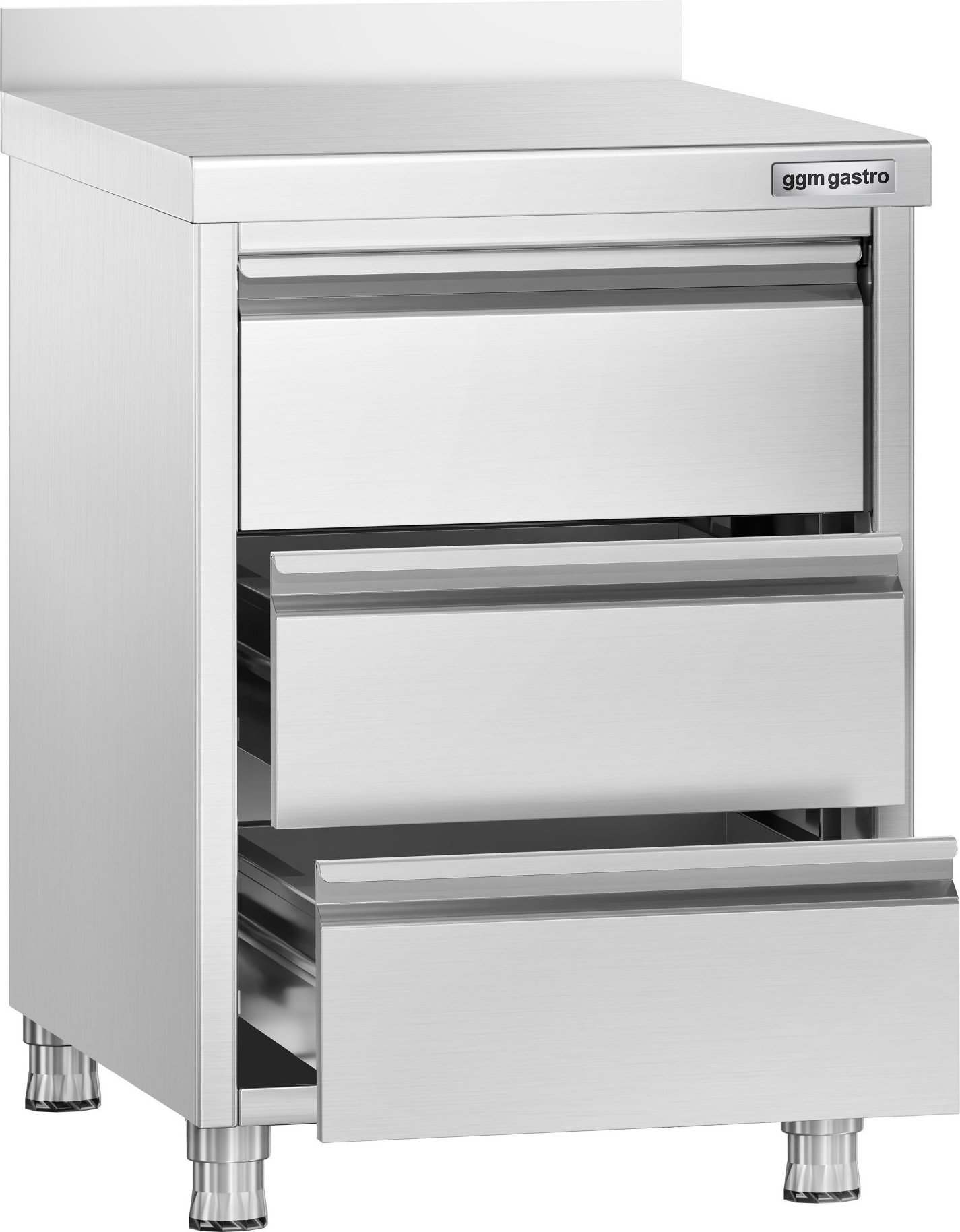 Zásuvková skříň PREMIUM - 3 zásuvky a zadní lišta - 500 x 700 mm