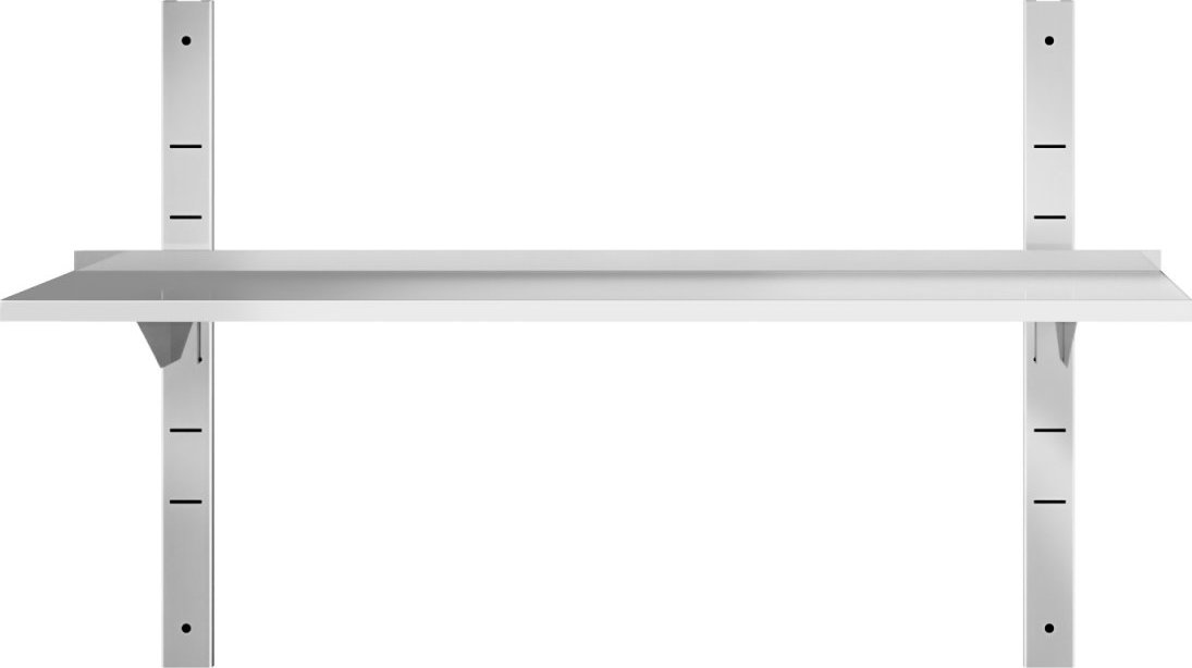 Nerezová nástěnné poličky PREMIUM - 1400x300 mm - s 1 policí