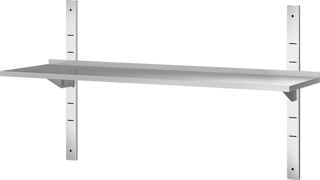 Nerezové nástěnné police PREMIUM - 1500x300 mm - s 1 policí