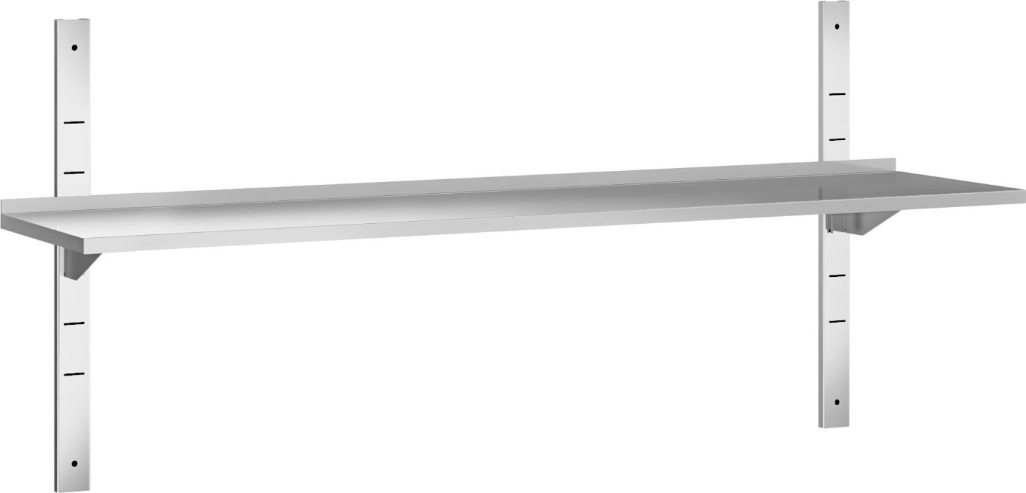 Nerezové nástěnné police PREMIUM - 1600x300 mm - s 1 policí
