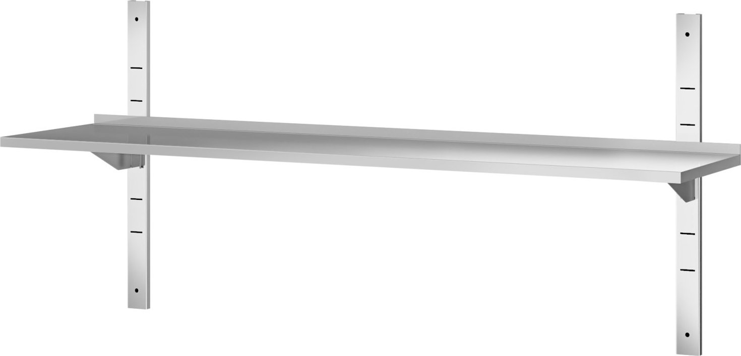 Nerezové nástěnné police PREMIUM - 1600x300 mm - s 1 policí