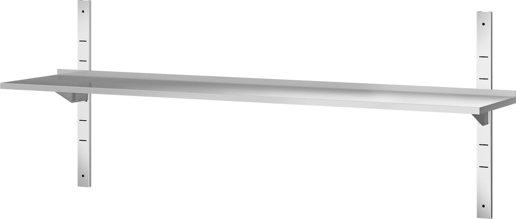 Nerezové nástěnné police PREMIUM - 1800x300 mm - s 1 policí