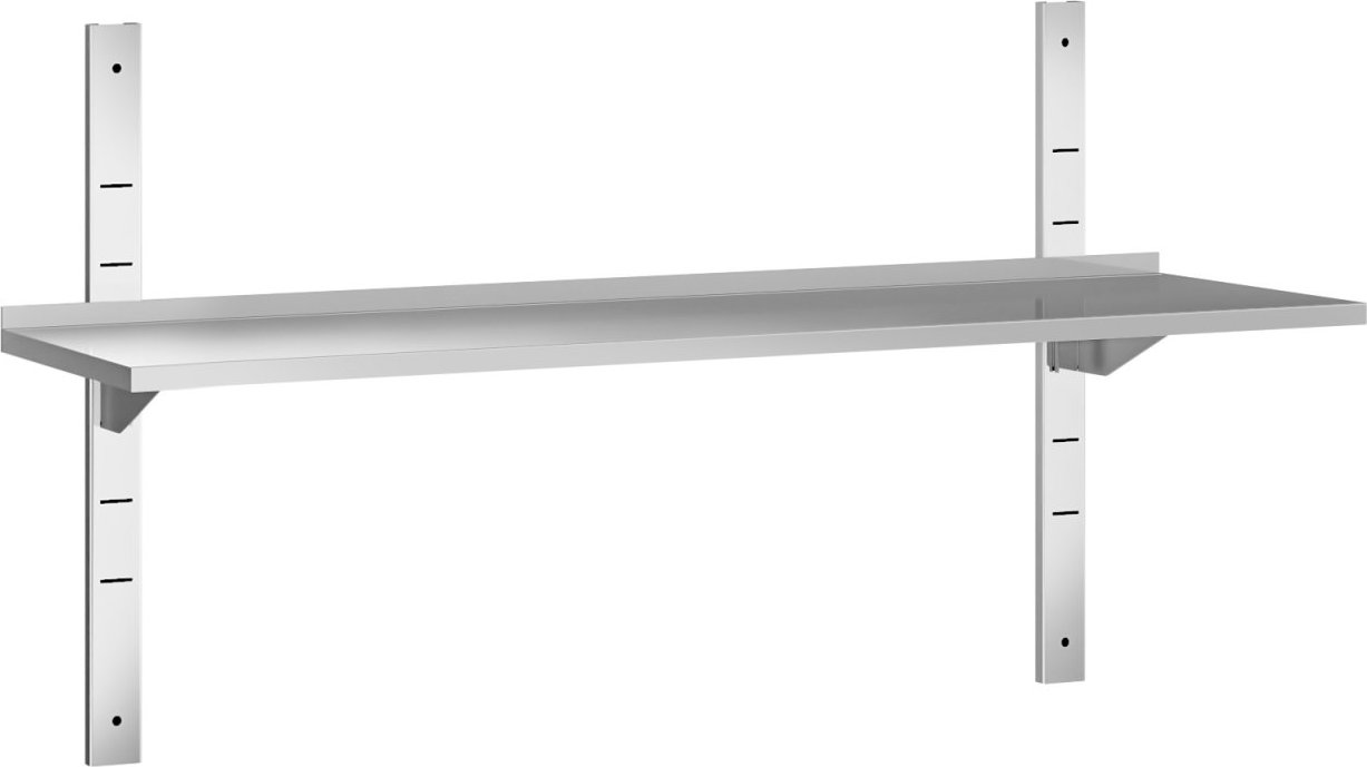 Nerezové nástěnné police PREMIUM - 1500x400 mm - s 1 policí