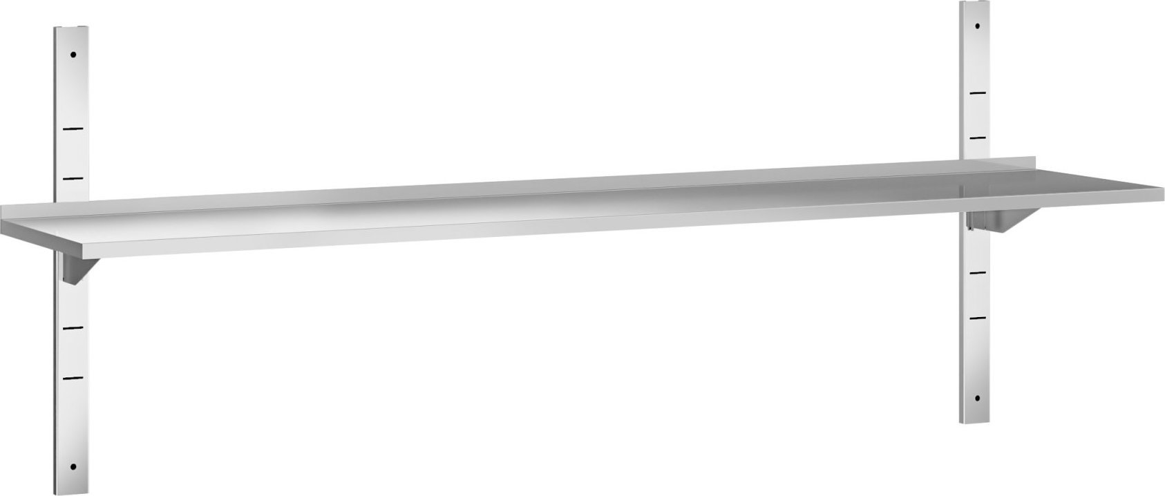 Nerezové nástěnné police PREMIUM - 1800x400 mm - s 1 policí