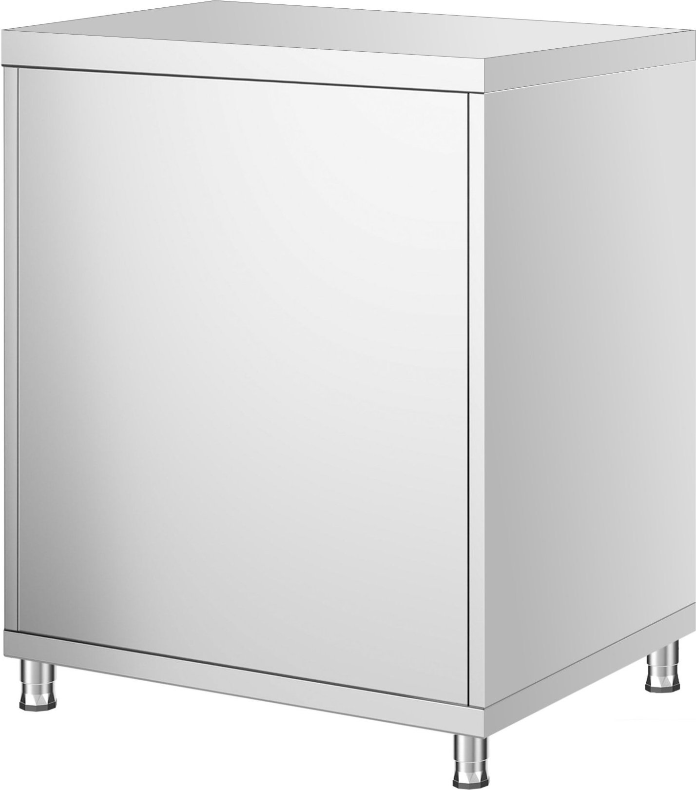 Nerezová pracovní skříňka PREMIUM - 600x600 mm - se 1 křídlovými dveřmi