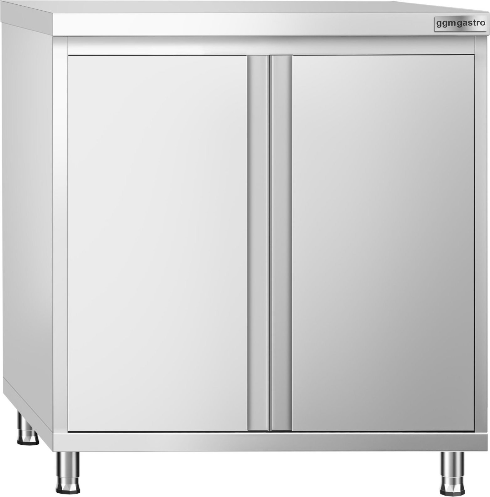 Nerezová pracovní skříňka PREMIUM - 800x600 mm - se 2 křídlovými dveřmi