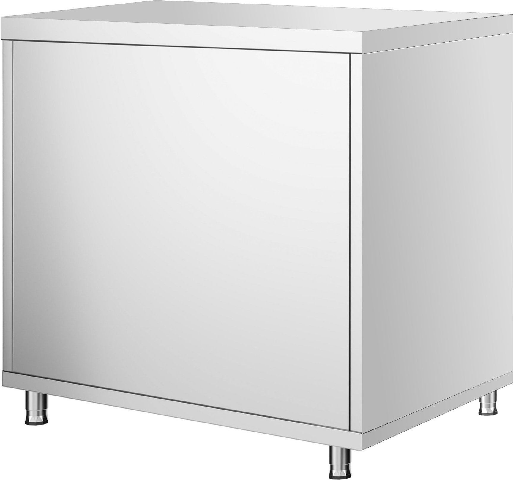 Nerezová pracovní skříňka PREMIUM - 800x700 mm - s křídlovými dveřmi