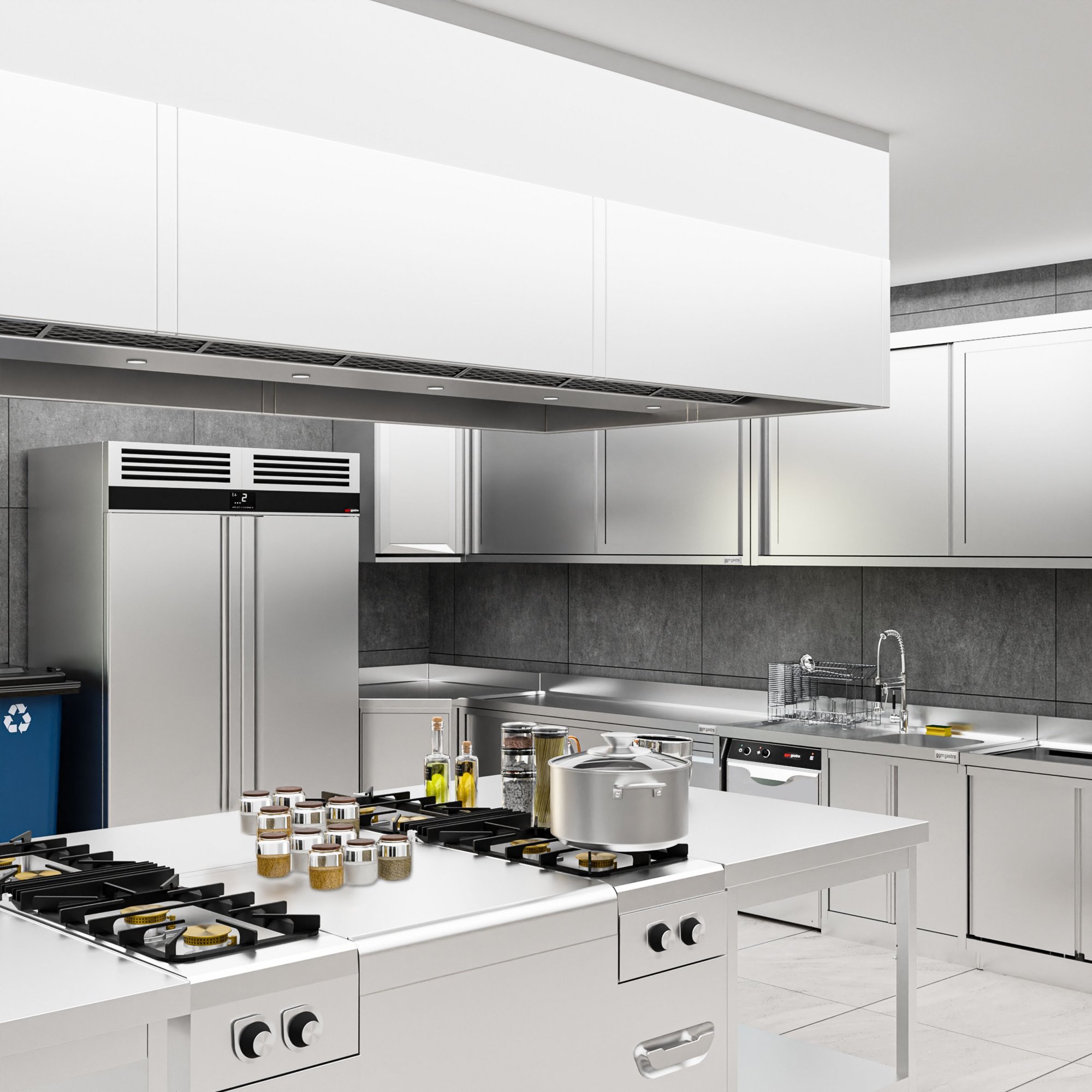 Nerezová pracovní skříňka PREMIUM se 1 křídlovými dveřmi a zadní lištou 1000x700 mm