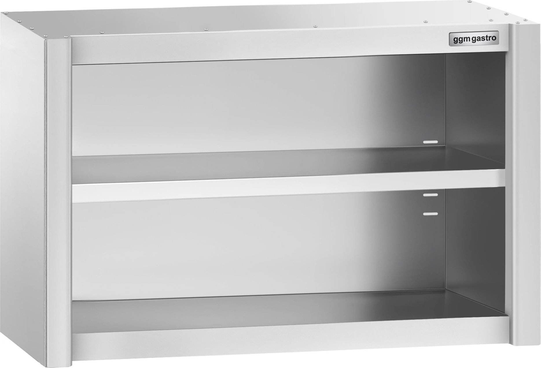 Nerezová nástěnná skříňka PREMIUM - 800x400 mm - bez křídlových dveří - výška 650 mm