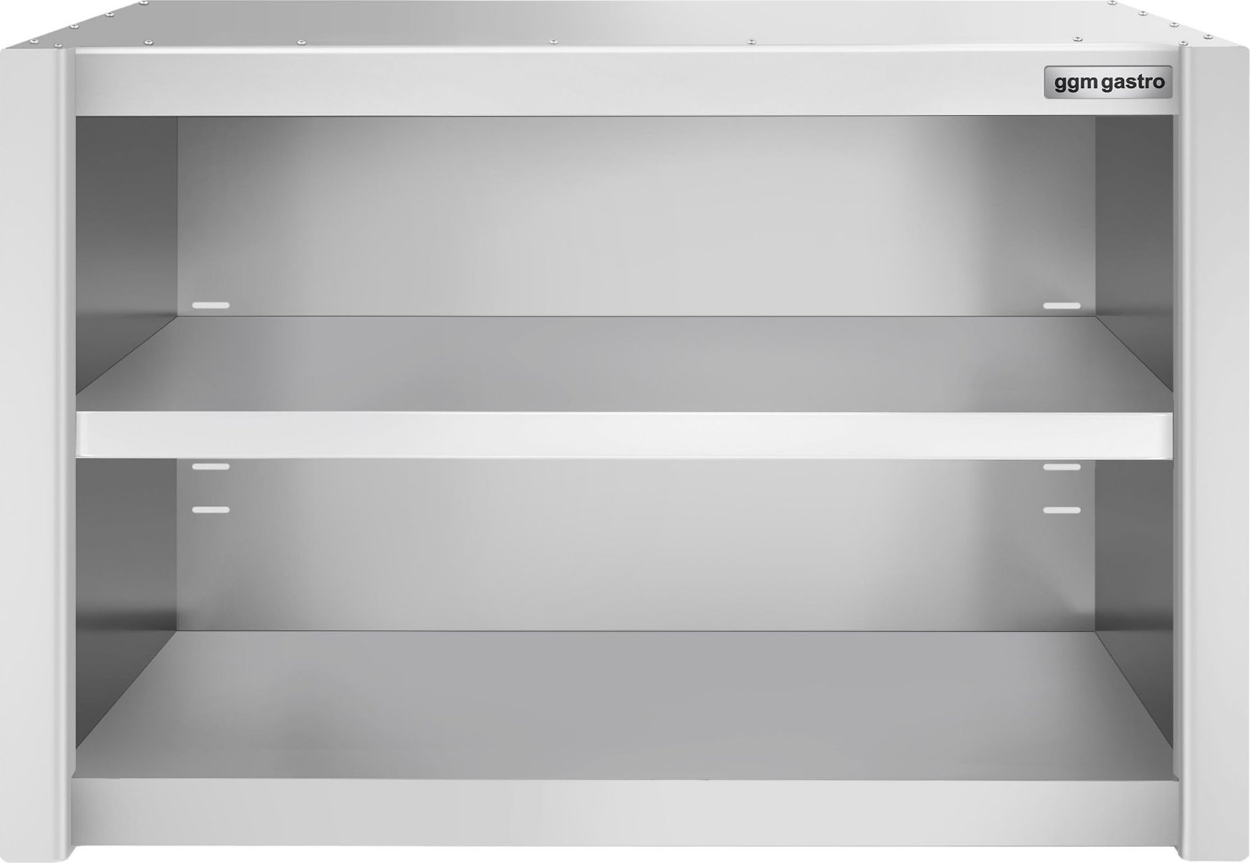 Nerezová nástěnná skříňka PREMIUM - 800x400 mm - bez křídlových dveří - výška 650 mm