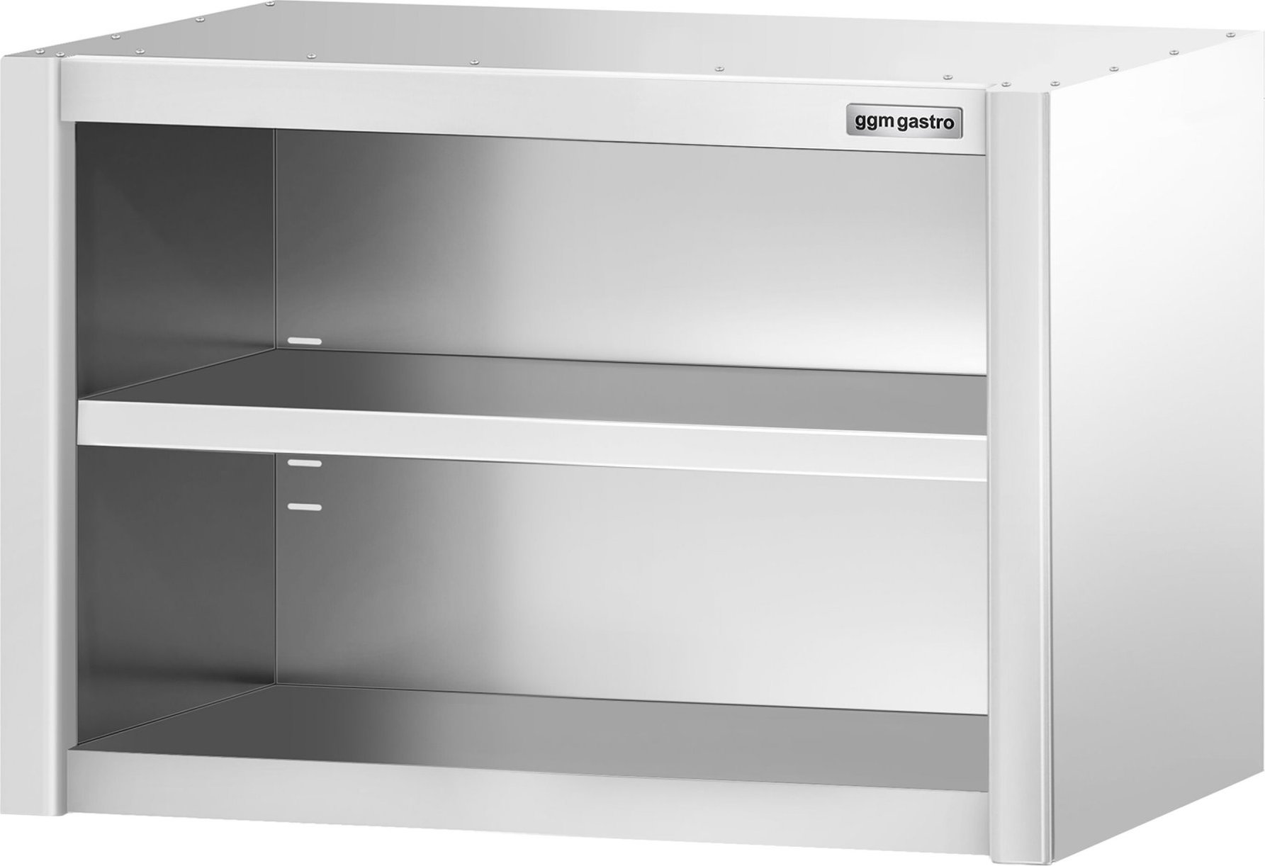 Nerezová nástěnná skříňka PREMIUM - 800x400 mm - bez křídlových dveří - výška 650 mm