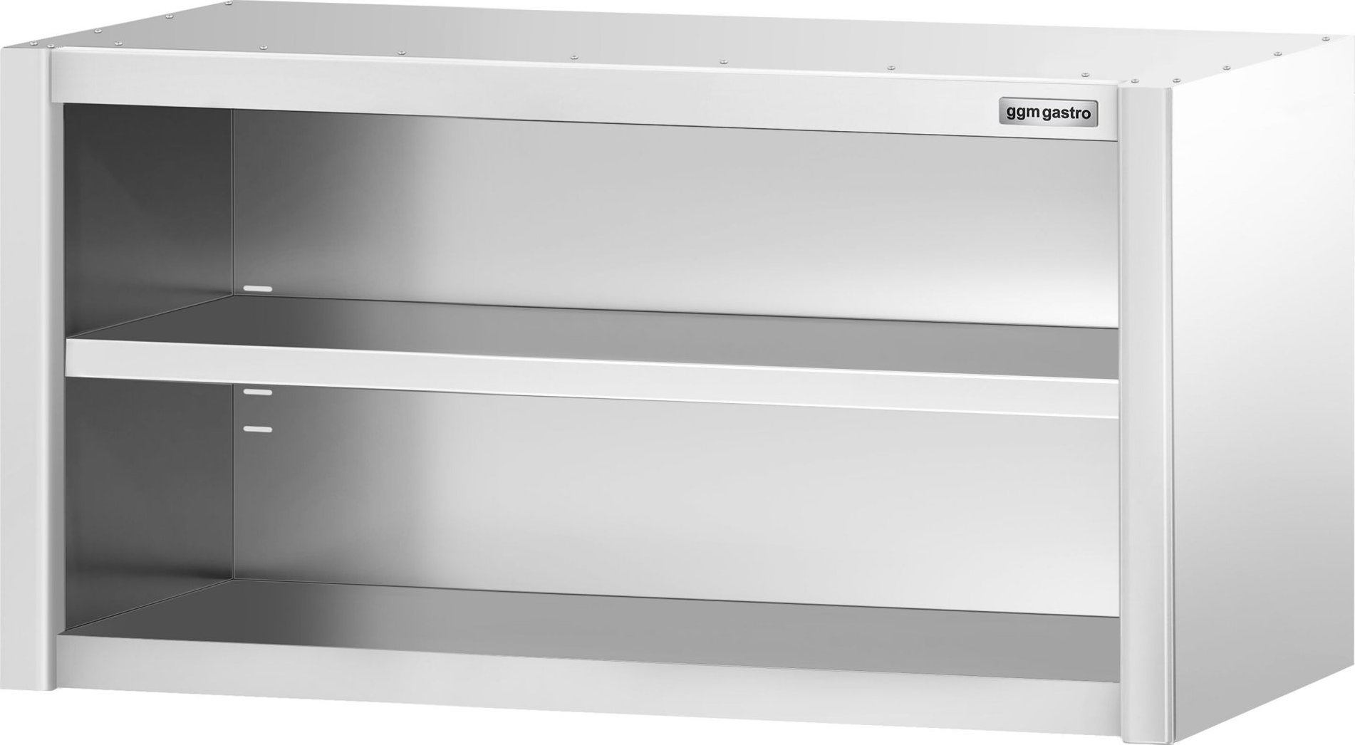 Nerezová nástěnná skříňka PREMIUM - 1200x400 mm - bez posuvných dveří - výška 650 mm