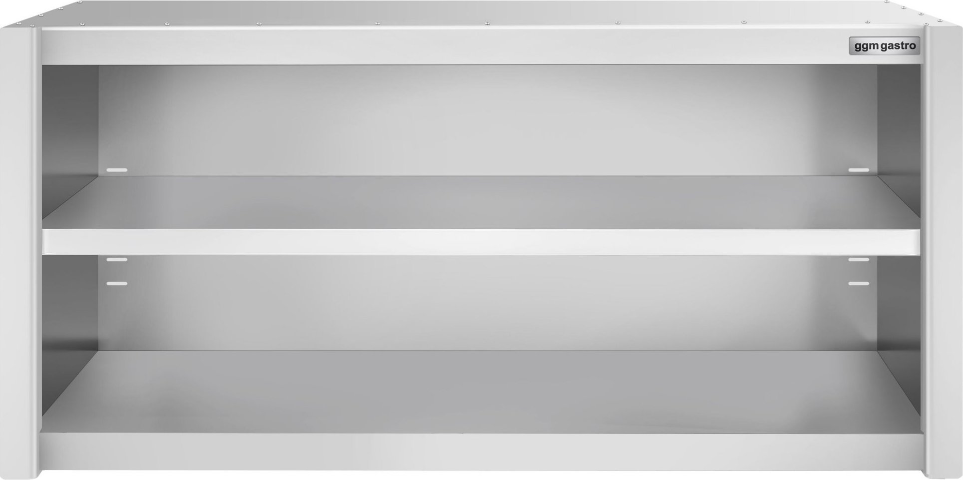 Nerezová nástěnná skříňka PREMIUM - 1400x400 mm - bez posuvných dveří - výška 650 mm
