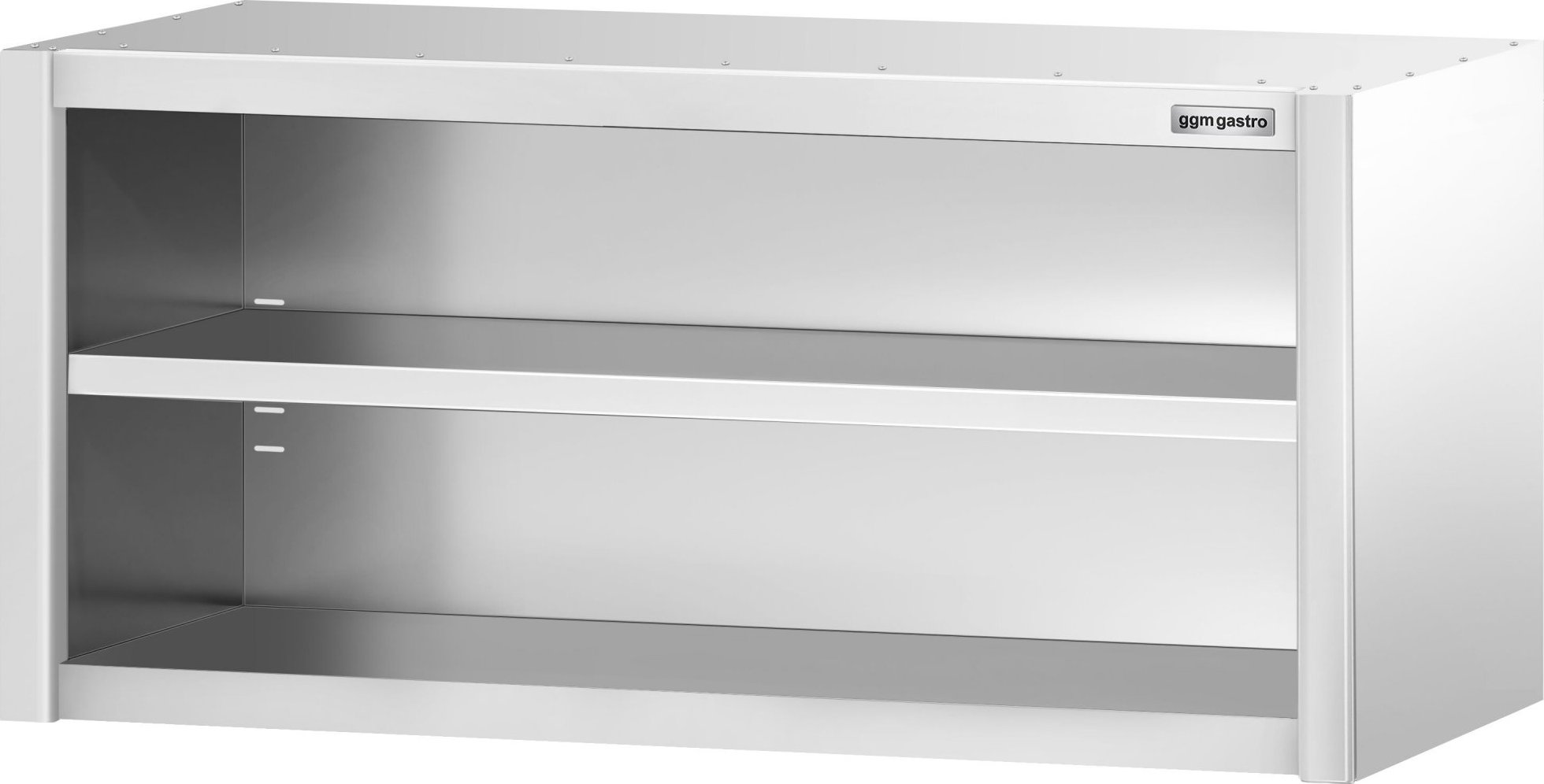 Nerezová nástěnná skříňka PREMIUM - 1400x400 mm - bez posuvných dveří - výška 650 mm