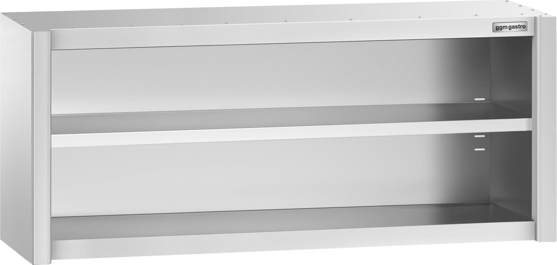 Nerezová nástěnná skříňka PREMIUM - 1600x400 mm - bez posuvných dveří - výška 650 mm