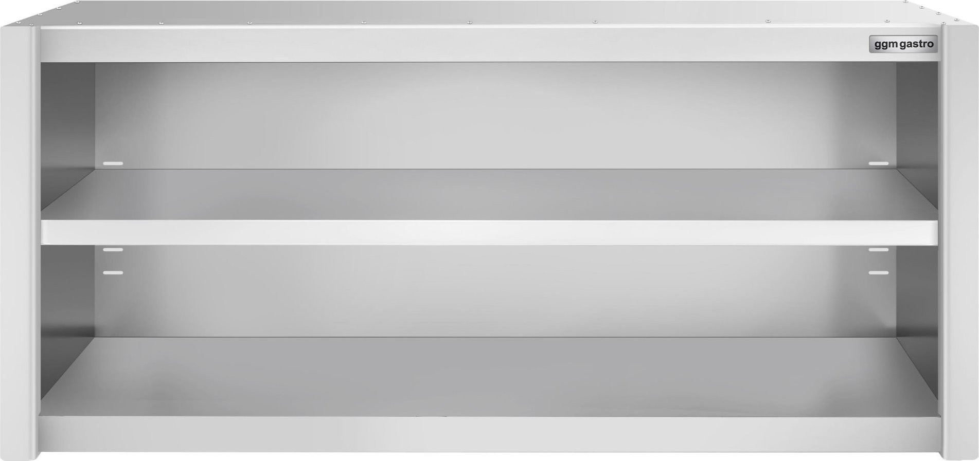 Nerezová nástěnná skříňka PREMIUM - 1600x400 mm - bez posuvných dveří - výška 650 mm