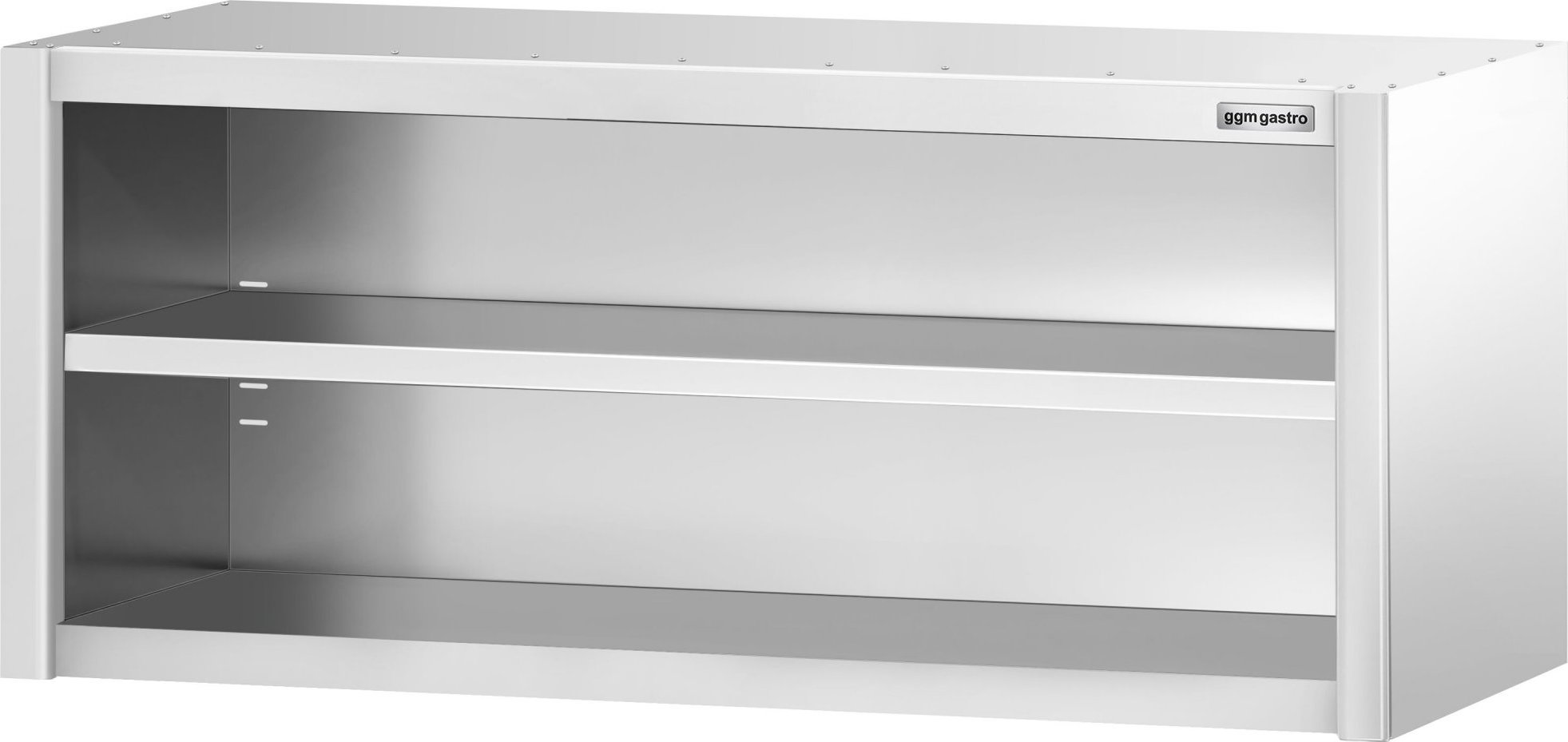 Nerezová nástěnná skříňka PREMIUM - 1600x400 mm - bez posuvných dveří - výška 650 mm