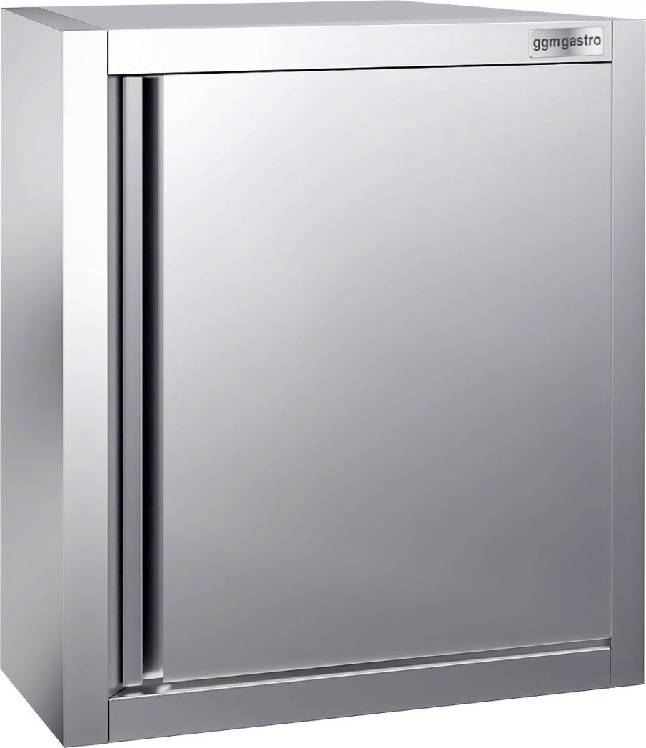 Nerezová nástěnná skříňka PREMIUM - 600x400 mm - s křídlovými dveřmi - výška 650 mm