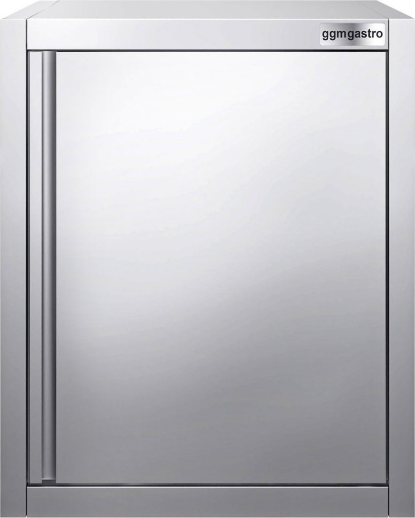 Nerezová nástěnná skříňka PREMIUM - 600x400 mm - s křídlovými dveřmi - výška 650 mm