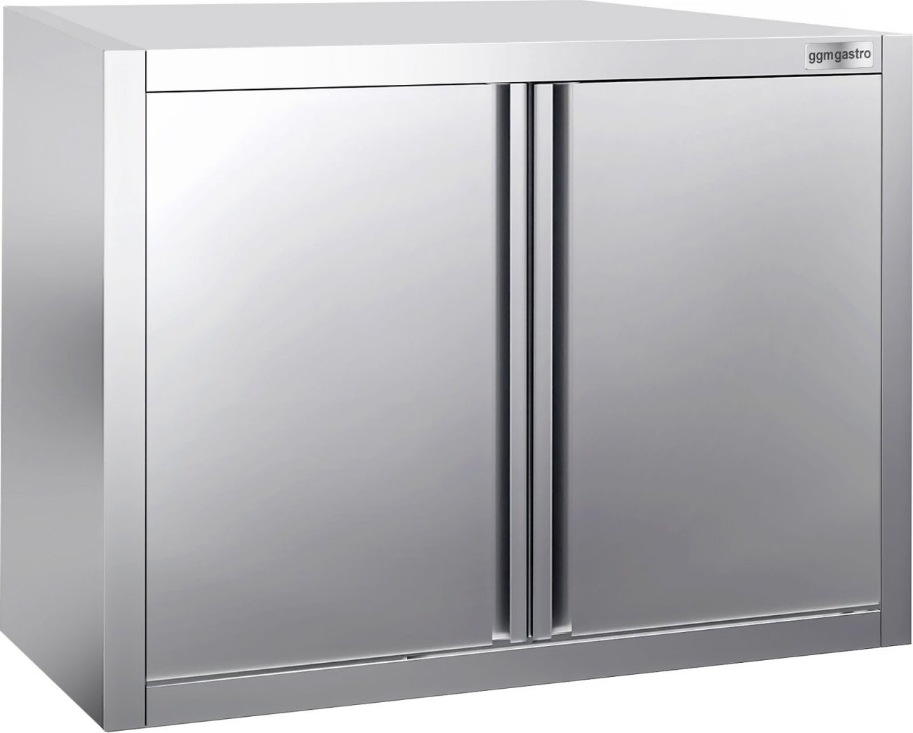 Nerezová nástěnná skříňka PREMIUM - 800x400 mm - s křídlovými dveřmi - výška 650 mm