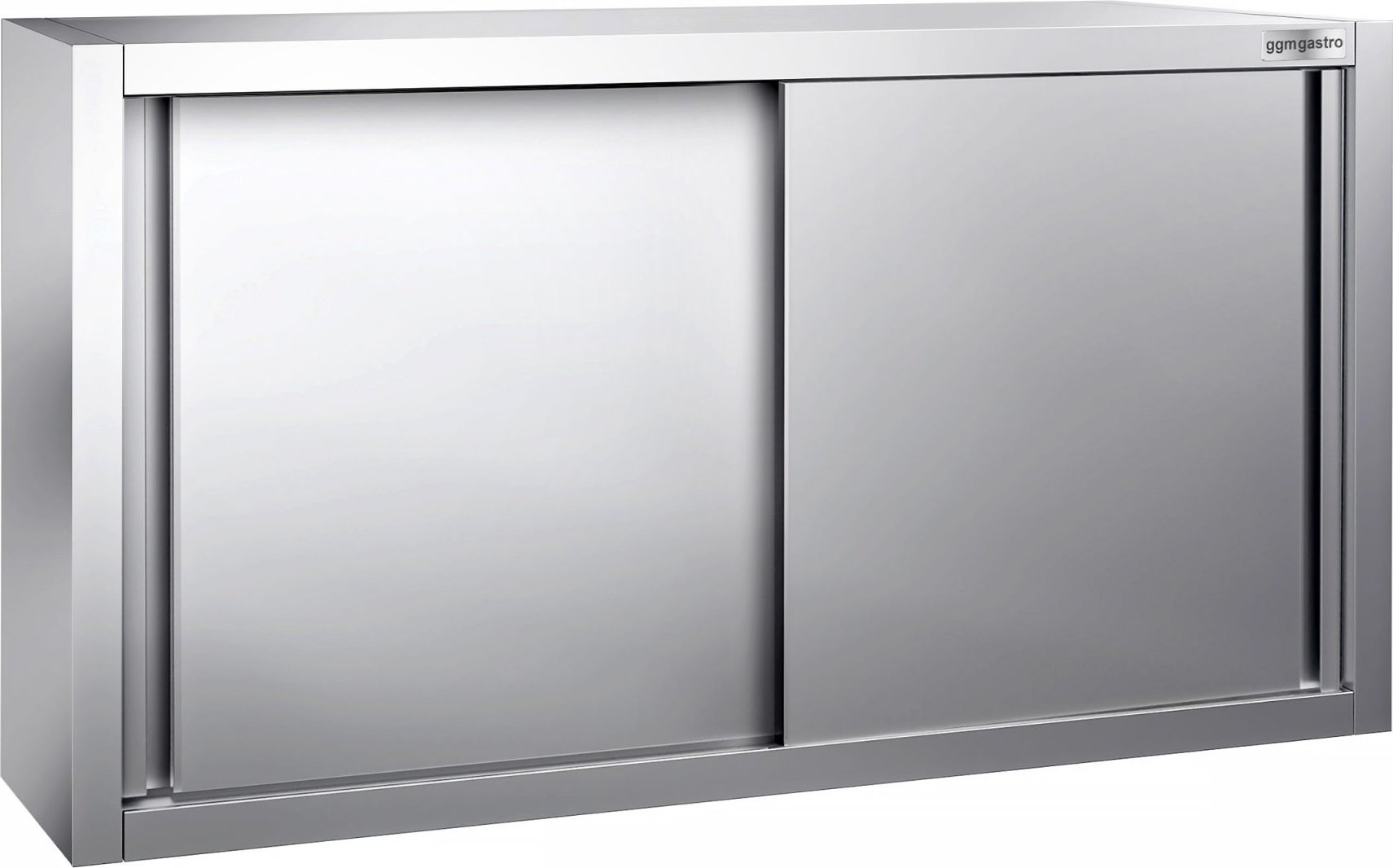 Nerezová nástěnná skříňka PREMIUM - 1200x400 mm - s posuvnými dveřmi - výška 650 mm