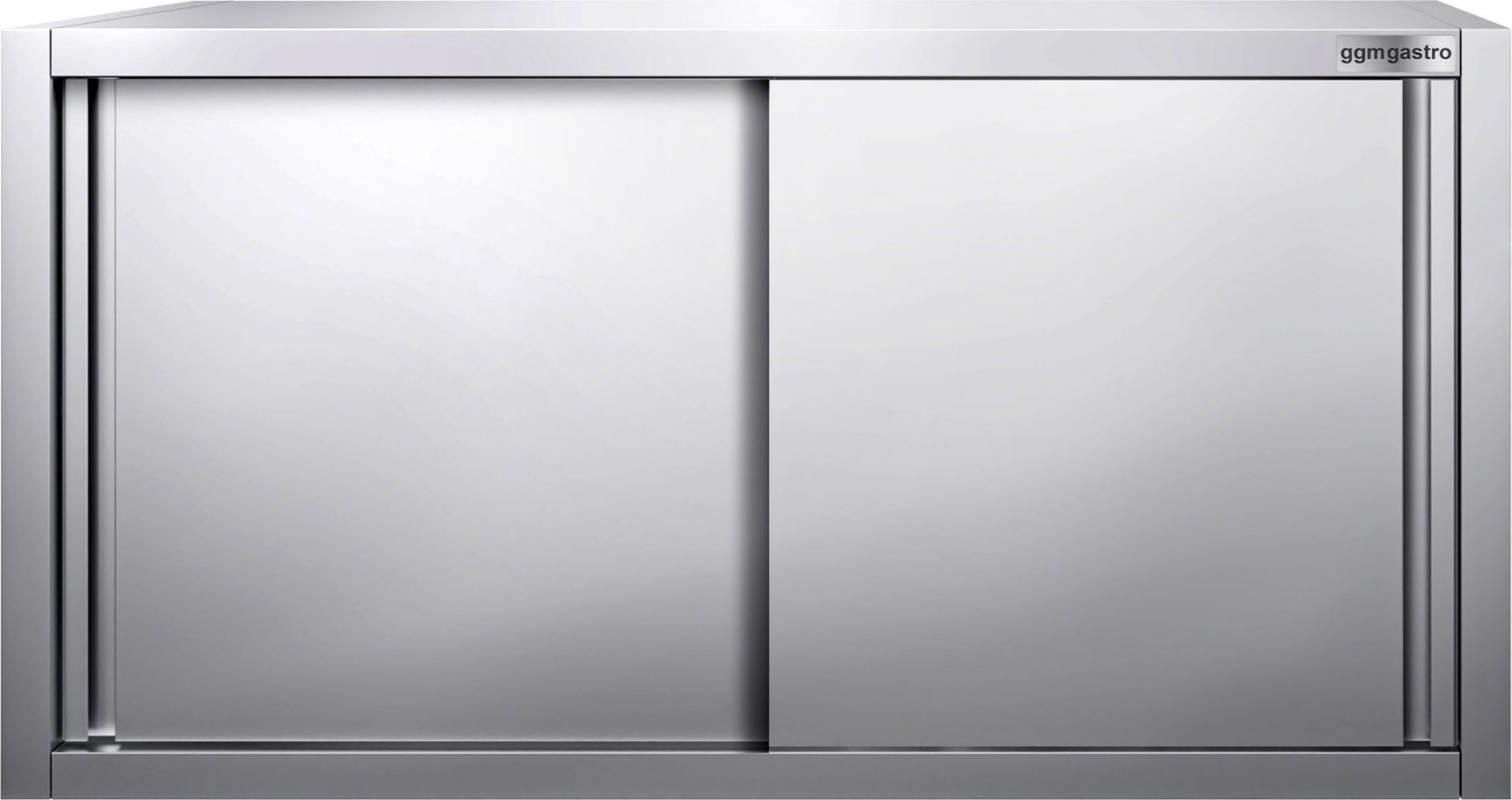 Nerezová nástěnná skříňka PREMIUM - 1200x400 mm - s posuvnými dveřmi - výška 650 mm