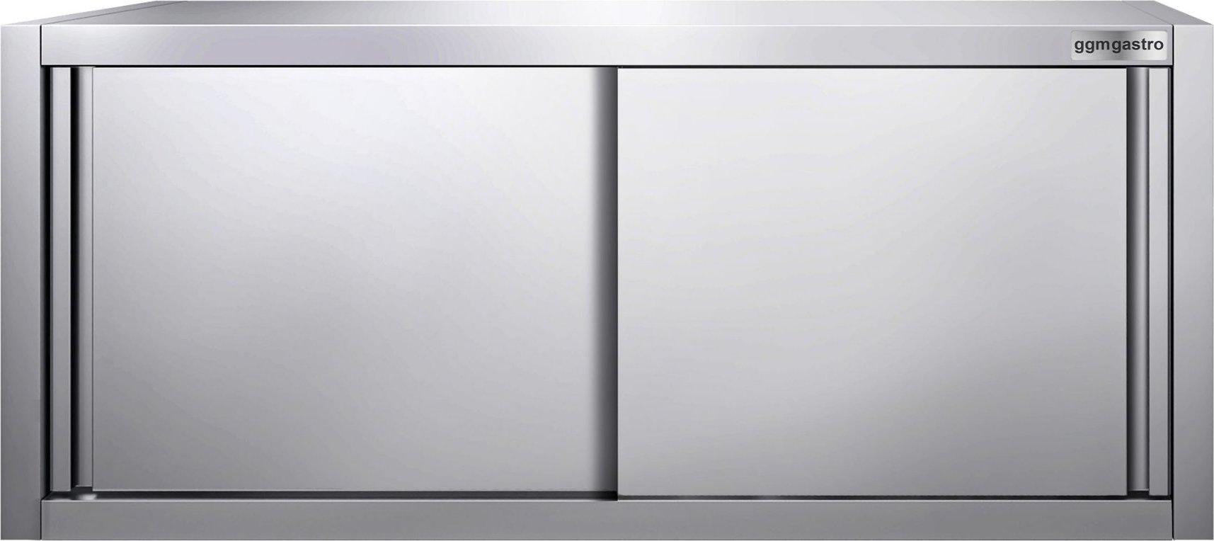 Nerezová nástěnná skříňka PREMIUM - 1400x400 mm - s posuvnými dveřmi - výška 650 mm