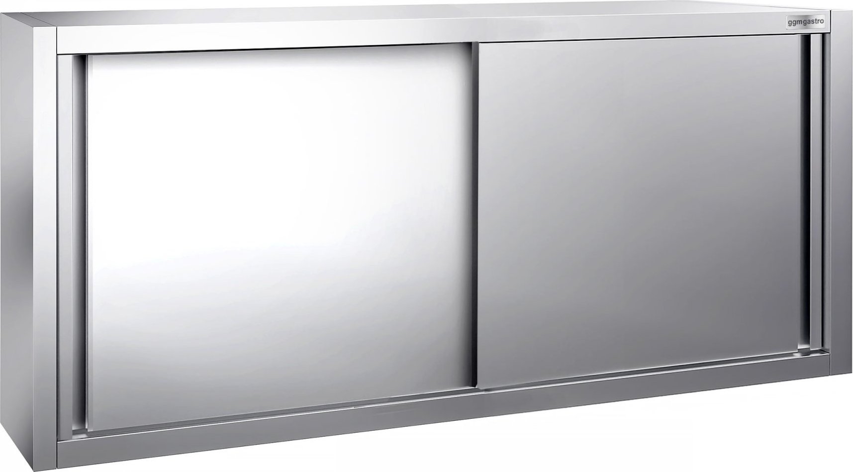 Nerezová nástěnná skříňka PREMIUM - 1600x400 mm - s posuvnými dveřmi - výška 650 mm