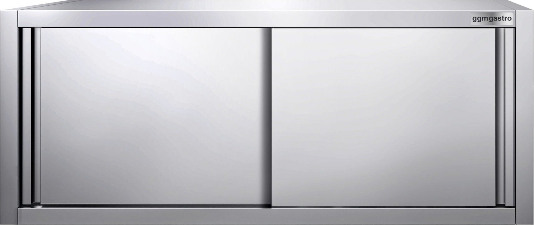 Nerezová nástěnná skříňka PREMIUM - 1600x400 mm - s posuvnými dveřmi - výška 650 mm