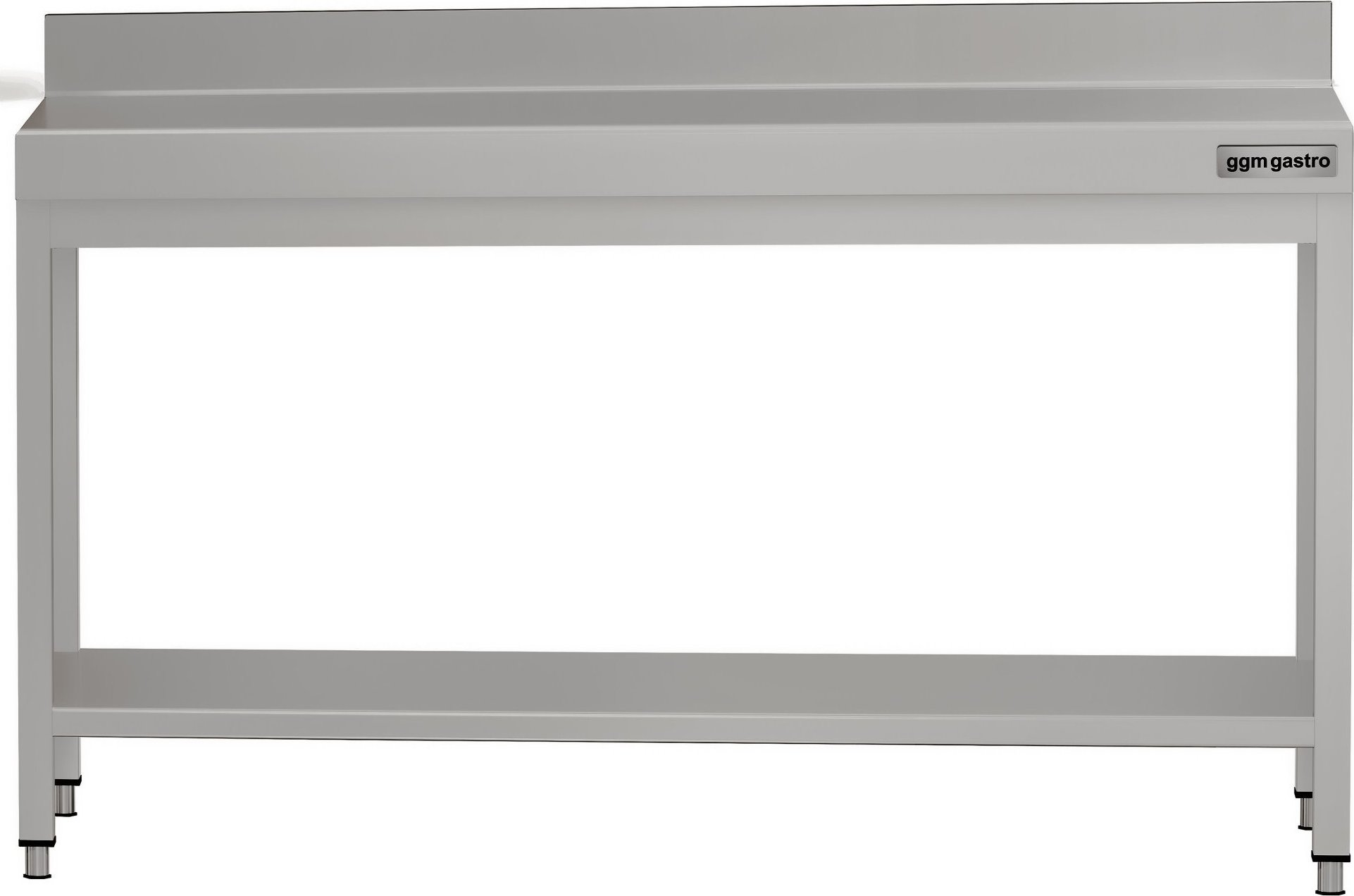Nerezový pracovní stůl ECO - 1800x700 mm - se spodní policí a zadní lištou